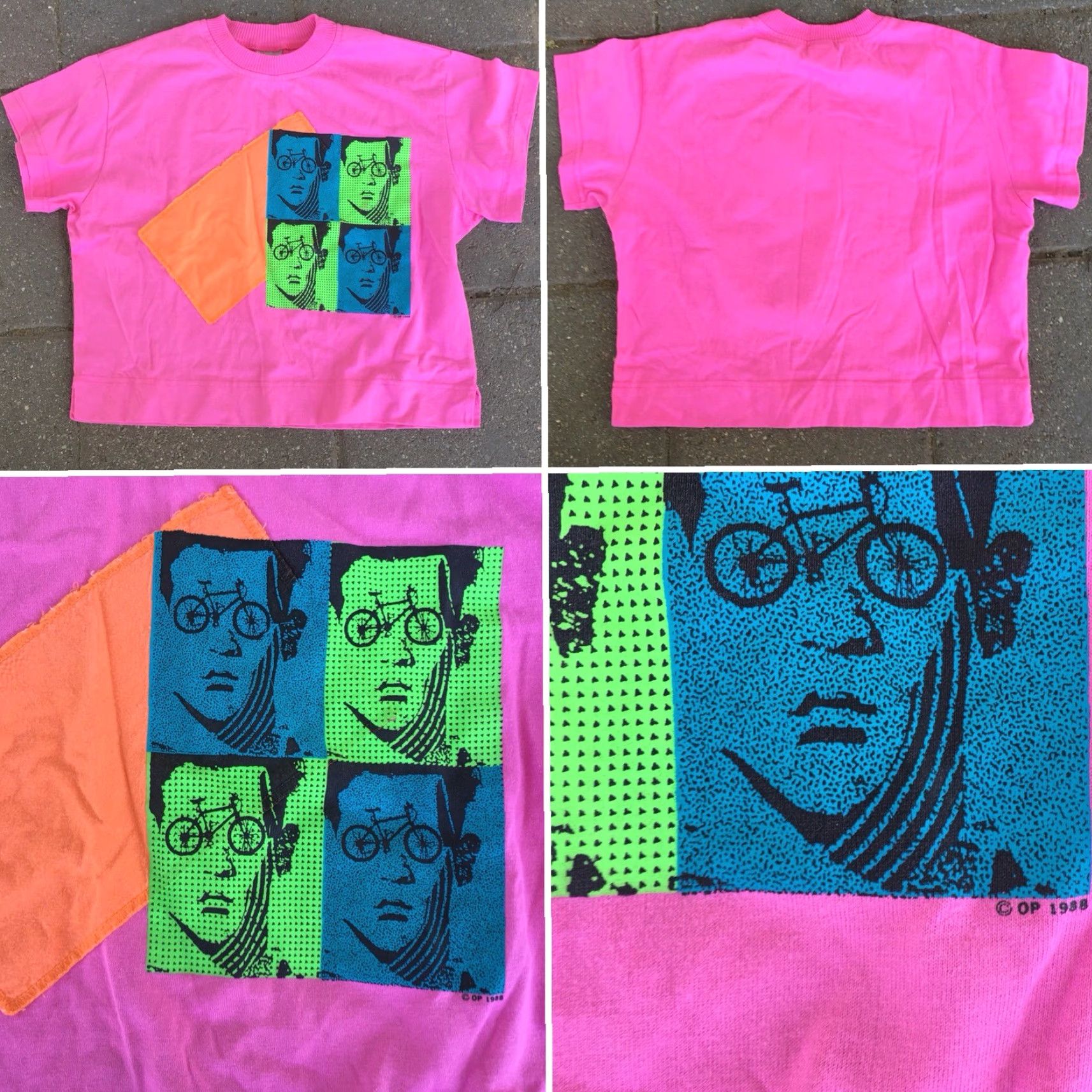 Ocean Pacific Vintage Ocean Pacific 80s Pink Neon Bicycle Face Graphic Crop T-Shirt M Womens Size M / US 6-8 / IT 42-44 - 7 Thumbnail