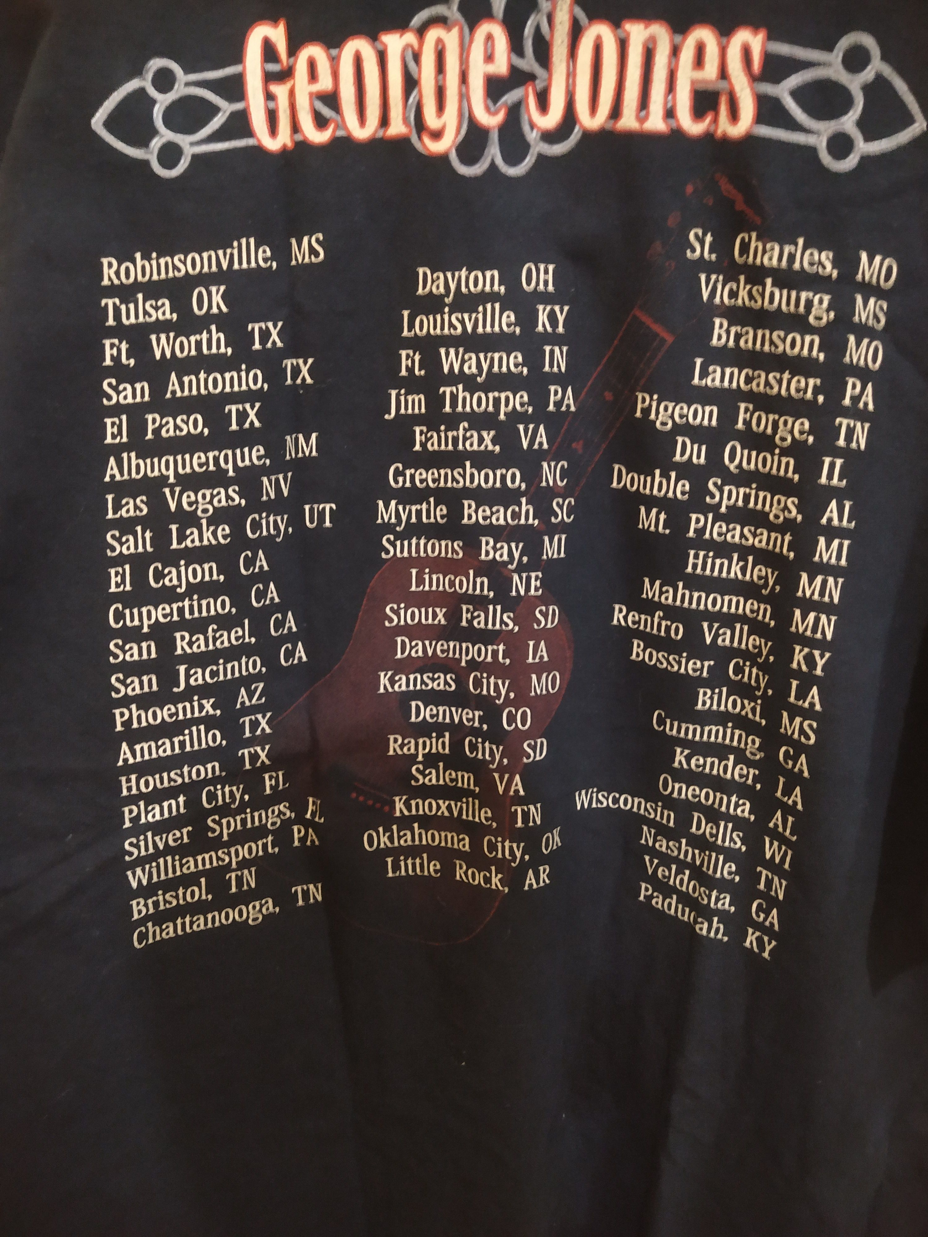 Band Tees M&O y2k Tagging George Jones Country Singer Tour 2007 Size US XXL / EU 58 / 5 - 5 Thumbnail