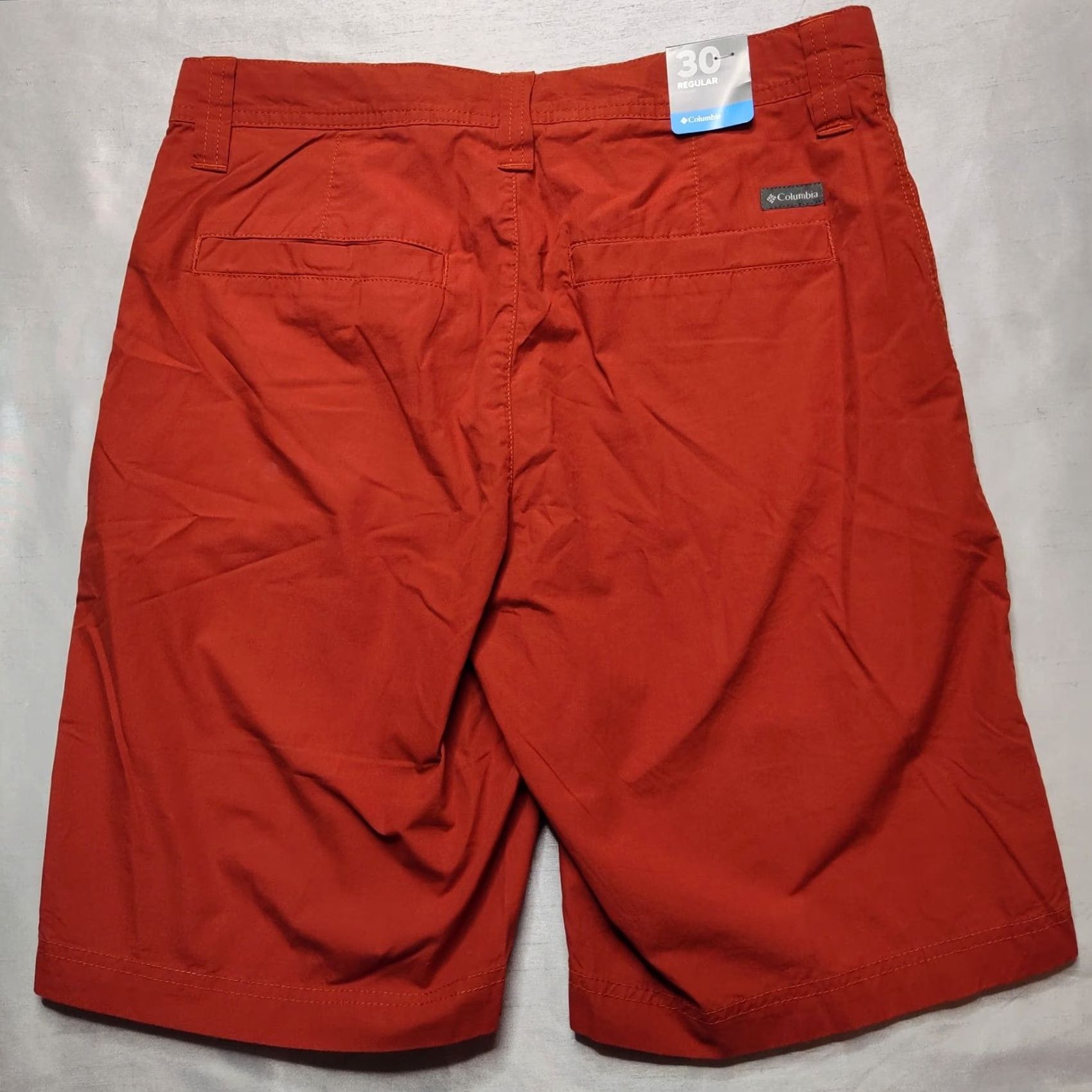 Vintage Columbia Men 30 Dark Sienna 100% Cotton 10" Washed Out Shorts NEW Similiar Brown Chino 30 Mens Size US 30 / EU 46 - 5 Thumbnail
