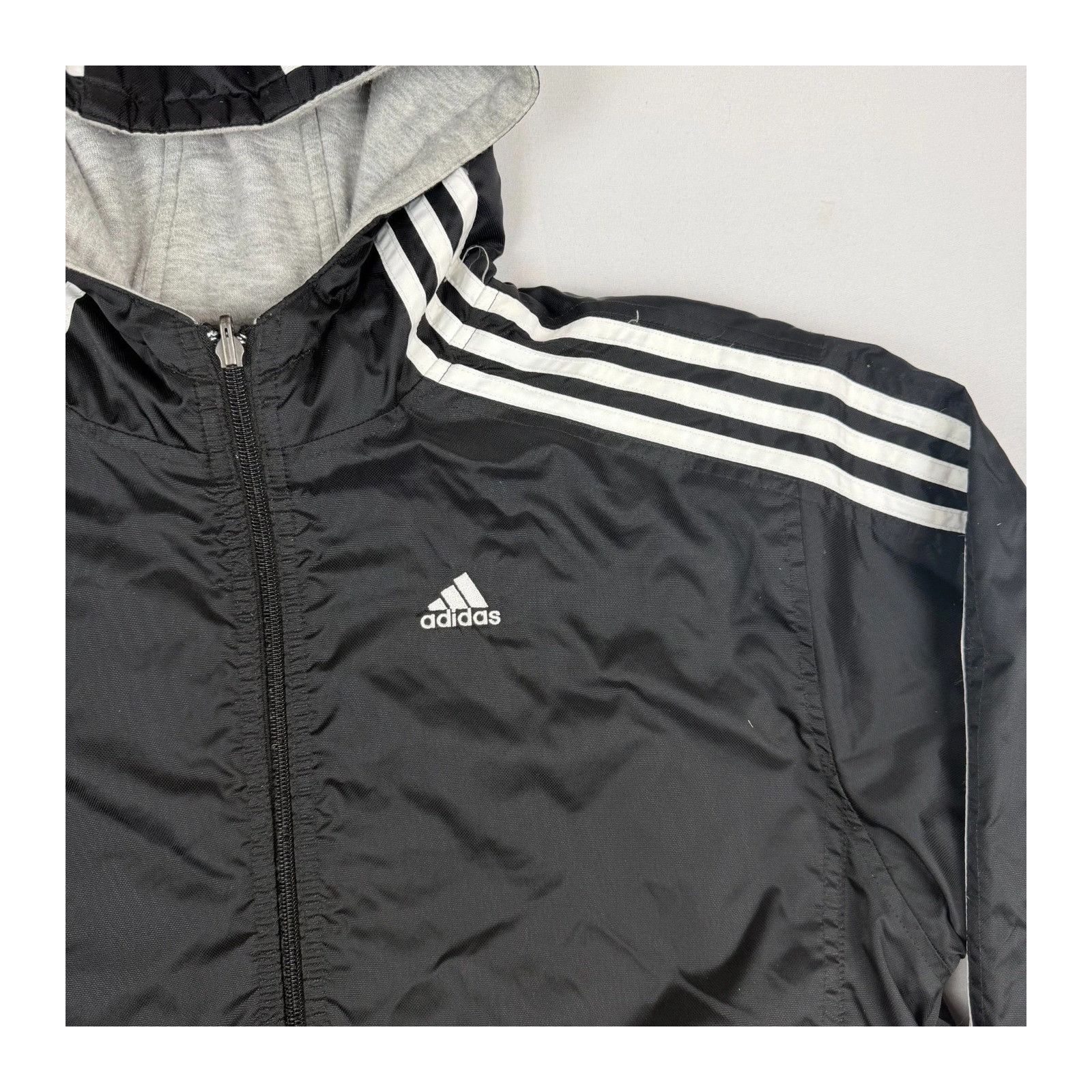 Adidas Adidas Reversible Track Jacket Men Medium Black Nylon Grey H Size US M / EU 48-50 / 2 - 2 Thumbnail