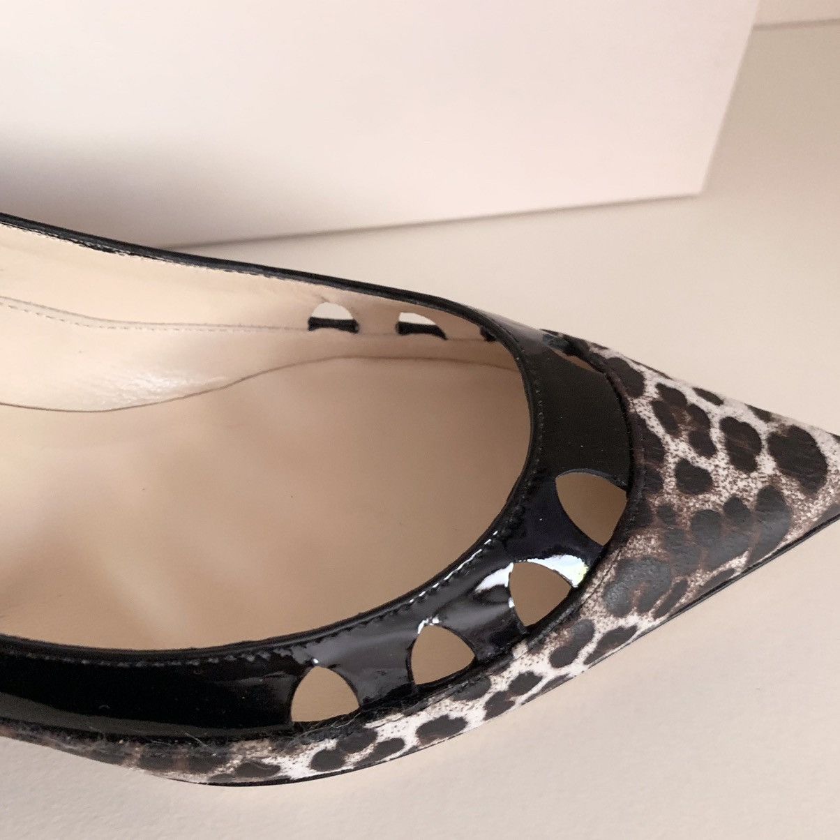 Jimmy Choo Jimmy chop leather leopard kitten heels Size US 7 / IT 37 - 10 Thumbnail