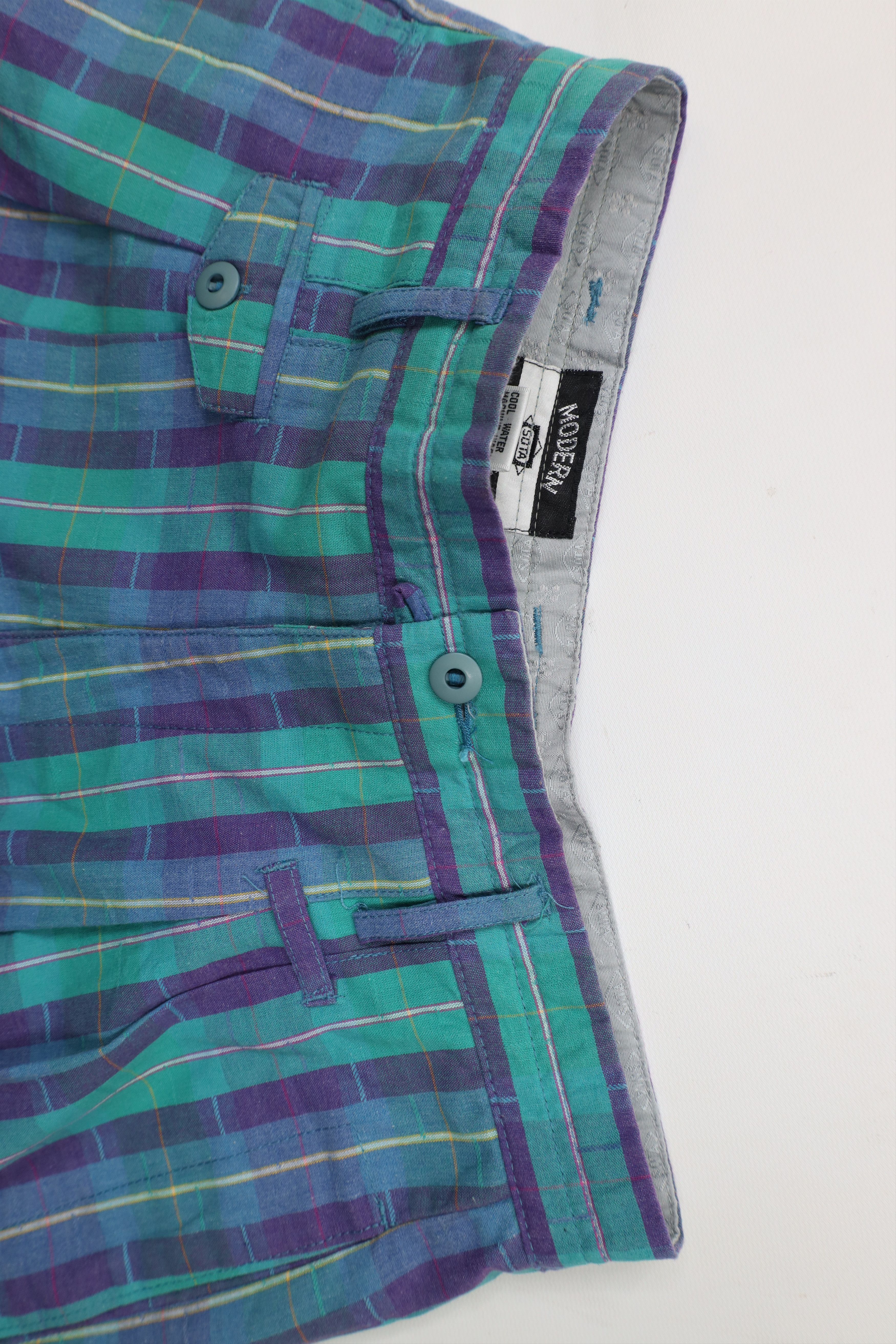 Vintage Vintage 80s 90s Streetwear Pleated Madras Plaid Chino Pants Size 36" / US 14 / IT 50 - 7 Thumbnail