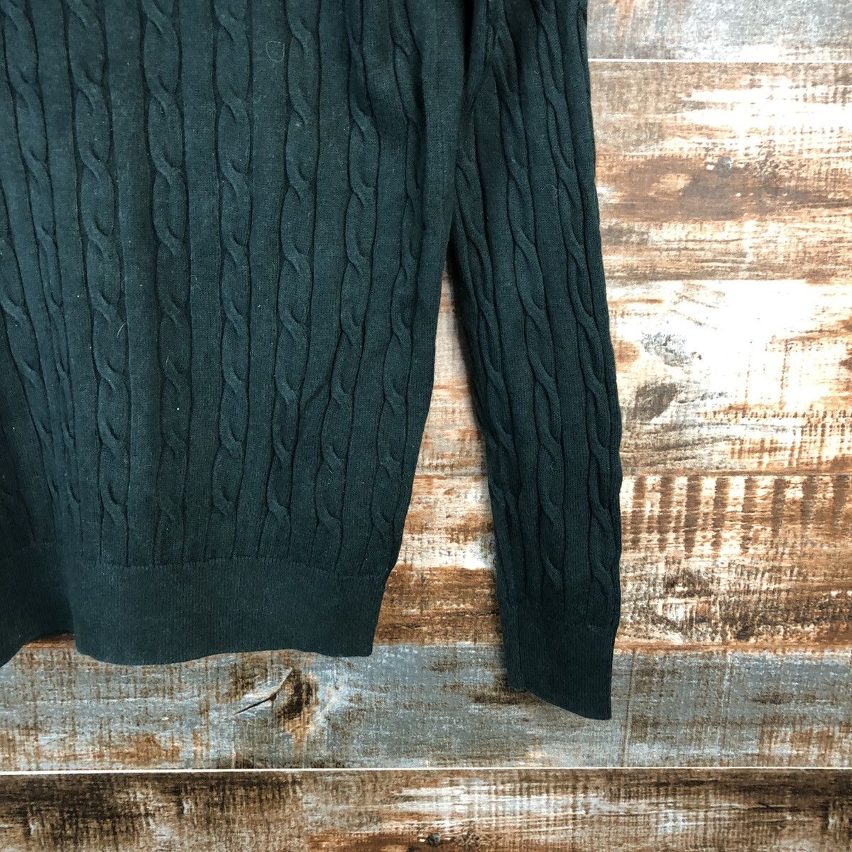 Homespun Knitwear × Japanese Brand Uniqlo japan Green cable Knitwear #A2181 Size M / US 6-8 / IT 42-44 - 8 Thumbnail