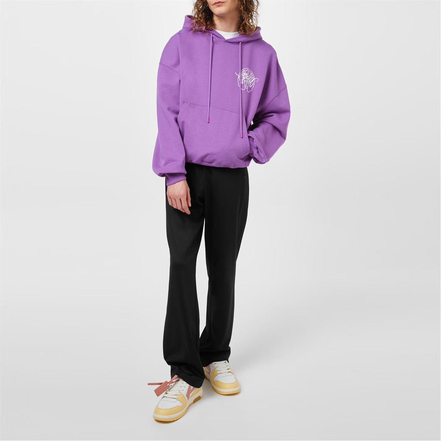 Off-White o1g2r1mq0226 Hand Arrow Oversized Fit Hoodie In Orchid Size US S / EU 44-46 / 1 - 2 Thumbnail