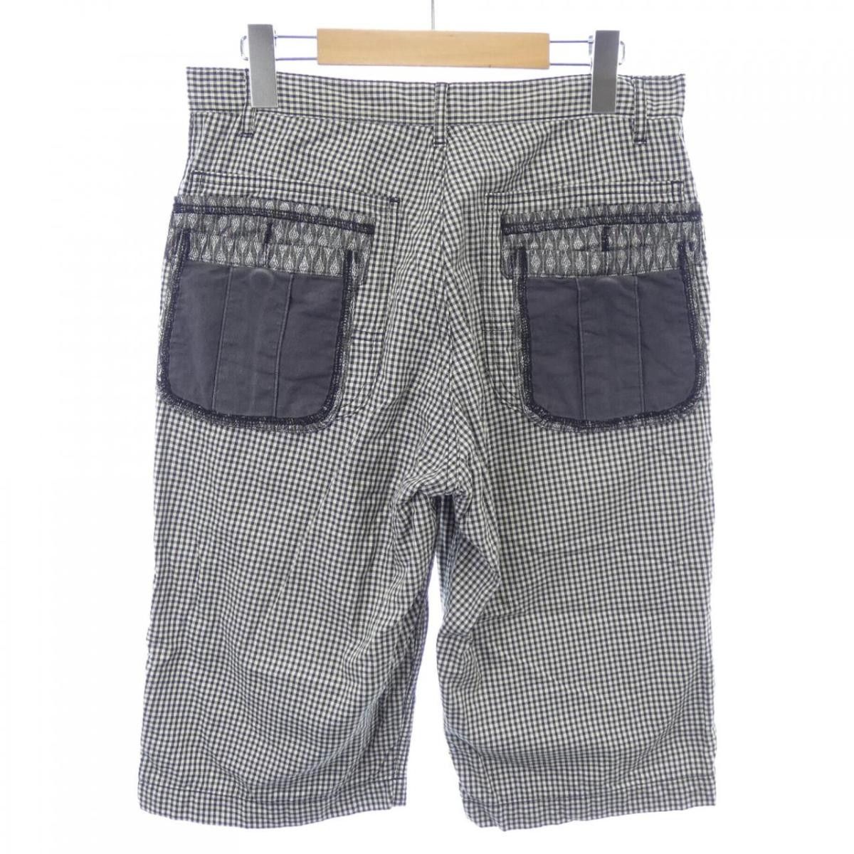 Comme des Garcons Homme Shorts Checkered Pocket Patch Half Pants Black Size US 30 / EU 46 - 2 Thumbnail