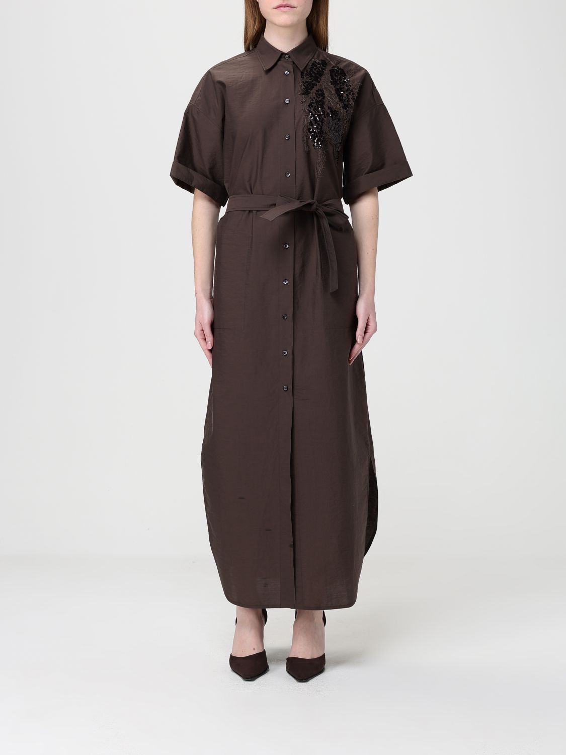 Brunello Cucinelli Brunello Cucinelli Dress Woman Brown Size M / US 6-8 / IT 42-44 - 1 Thumbnail