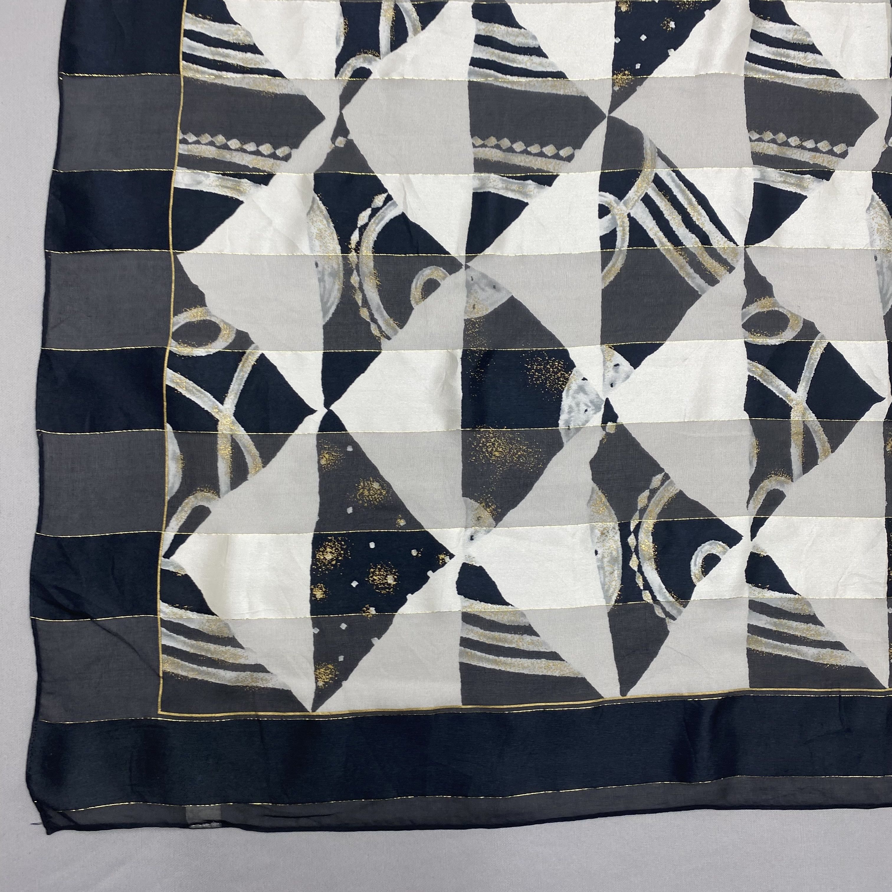 Japanese Brand Vintage Philippe Venet SILK Scarf Twill Stole Wraps Scarves Size ONE SIZE - 8 Thumbnail