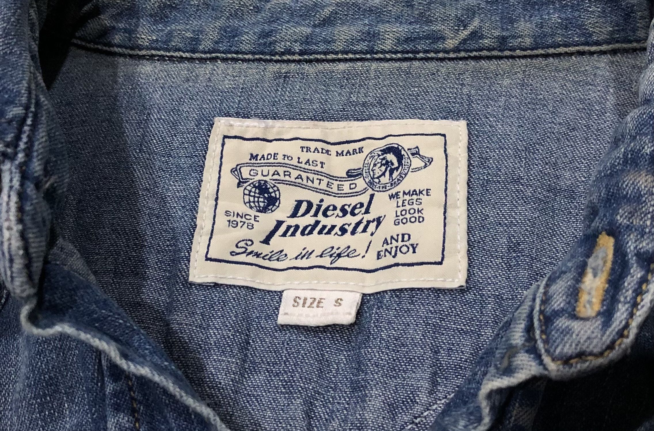 Diesel Vintage Diesel Industry Paint Splattered Denim Western Shirt Size US S / EU 44-46 / 1 - 2 Thumbnail