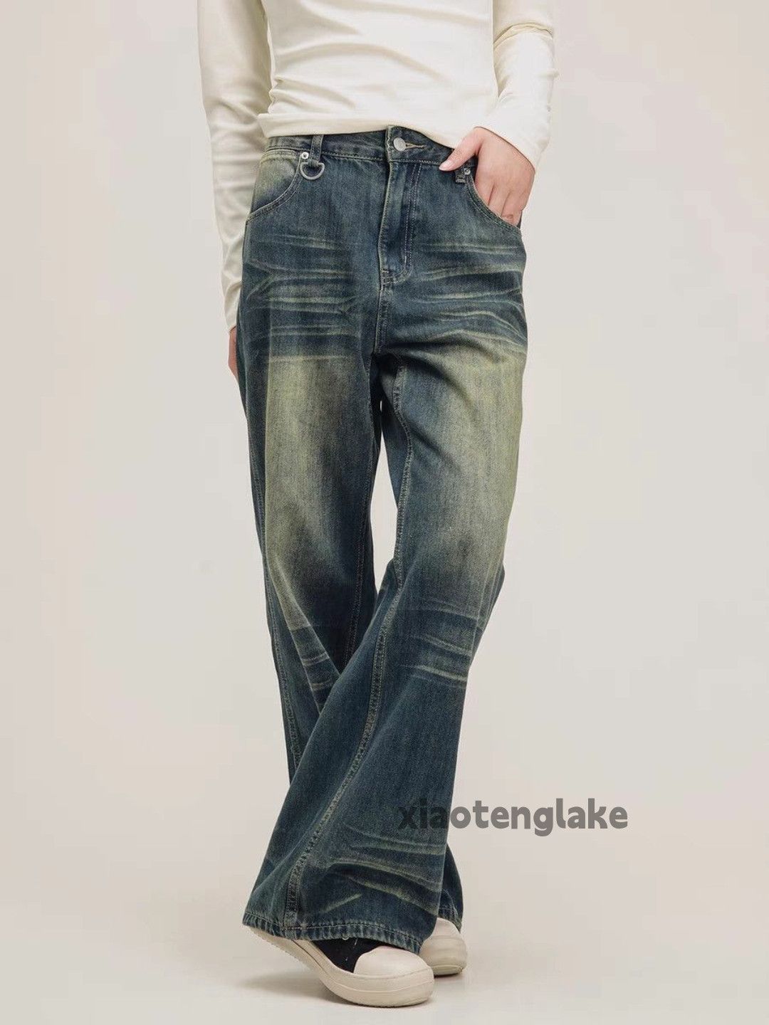 loose baggy washed faded gradient y2k jeans