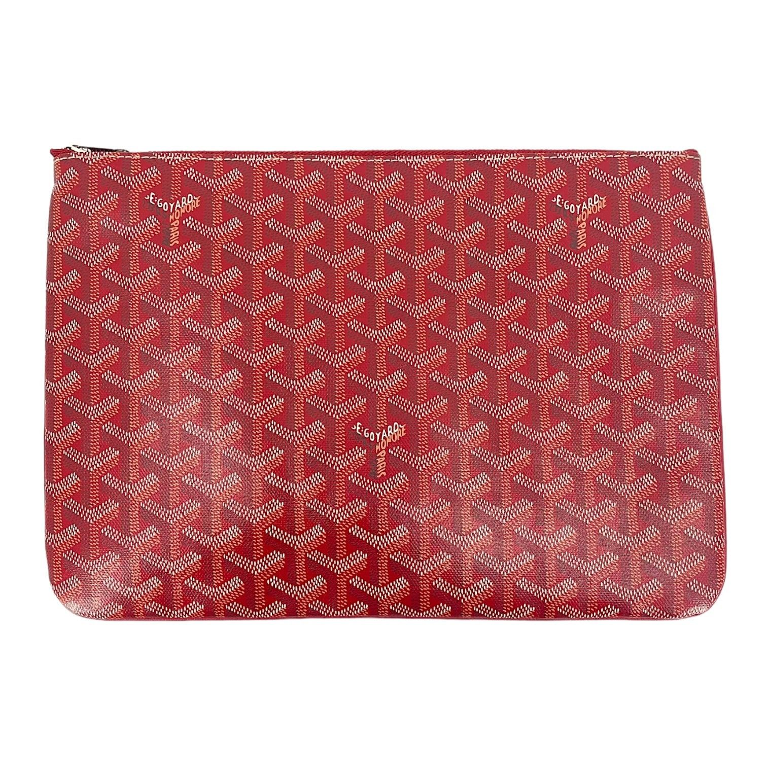 image of Goyard Senat Zip Pouch Mm Red, Men's