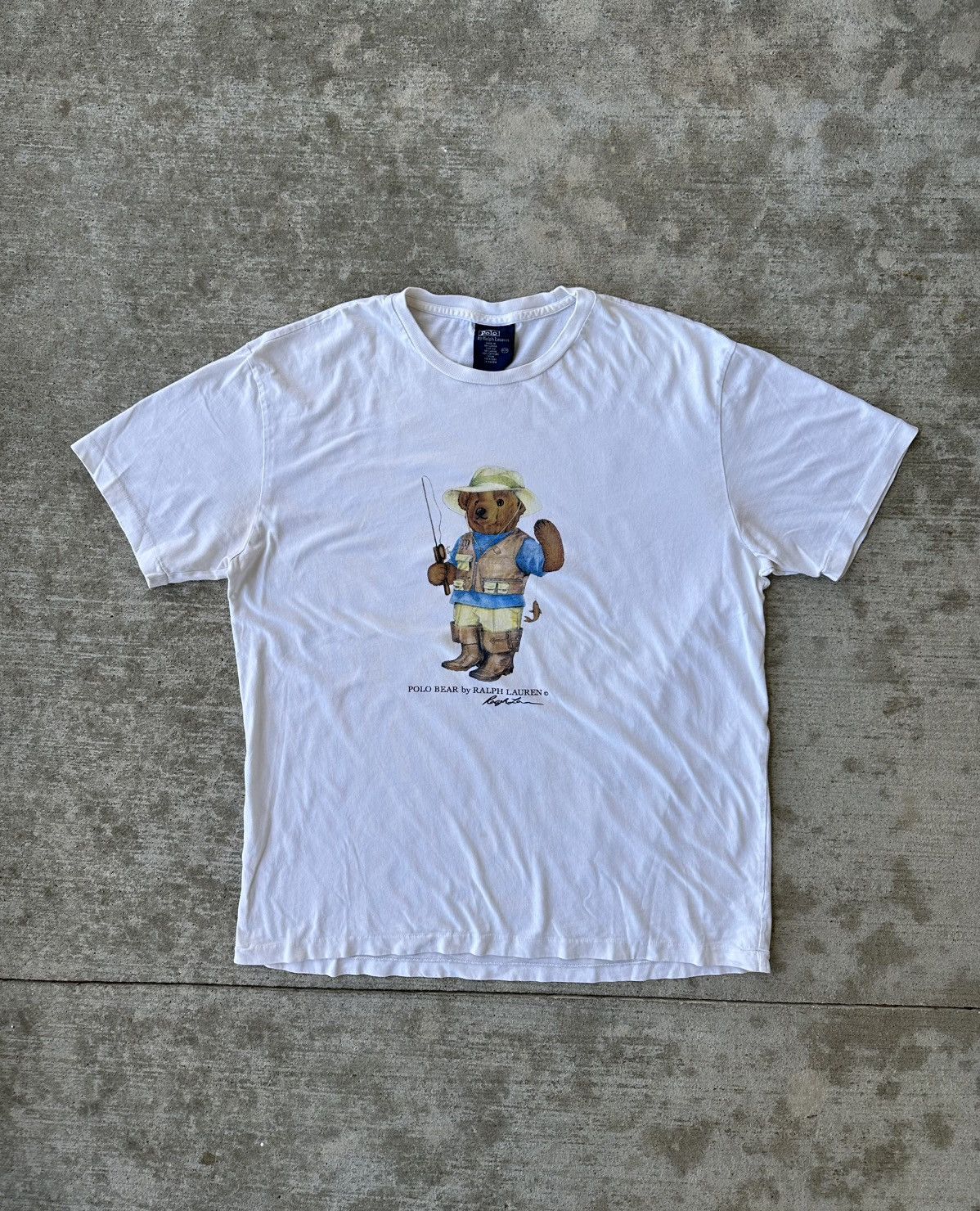 90s Polo Bear Ralph Lauren Fisherman Tee Shirt