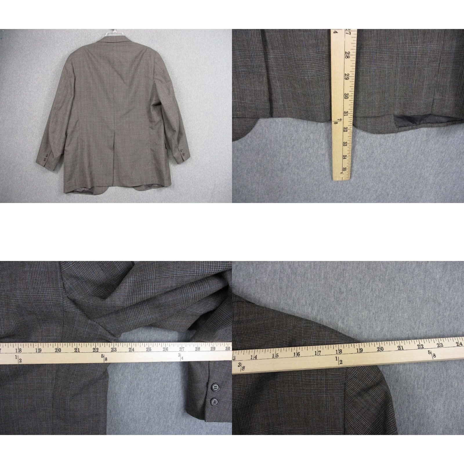 Brooks Brothers Brooks Brothers Jacket Mens 44 Brown Blazer 44R Plaid Blend Wool Sport Coat Size 44R - 8 Thumbnail