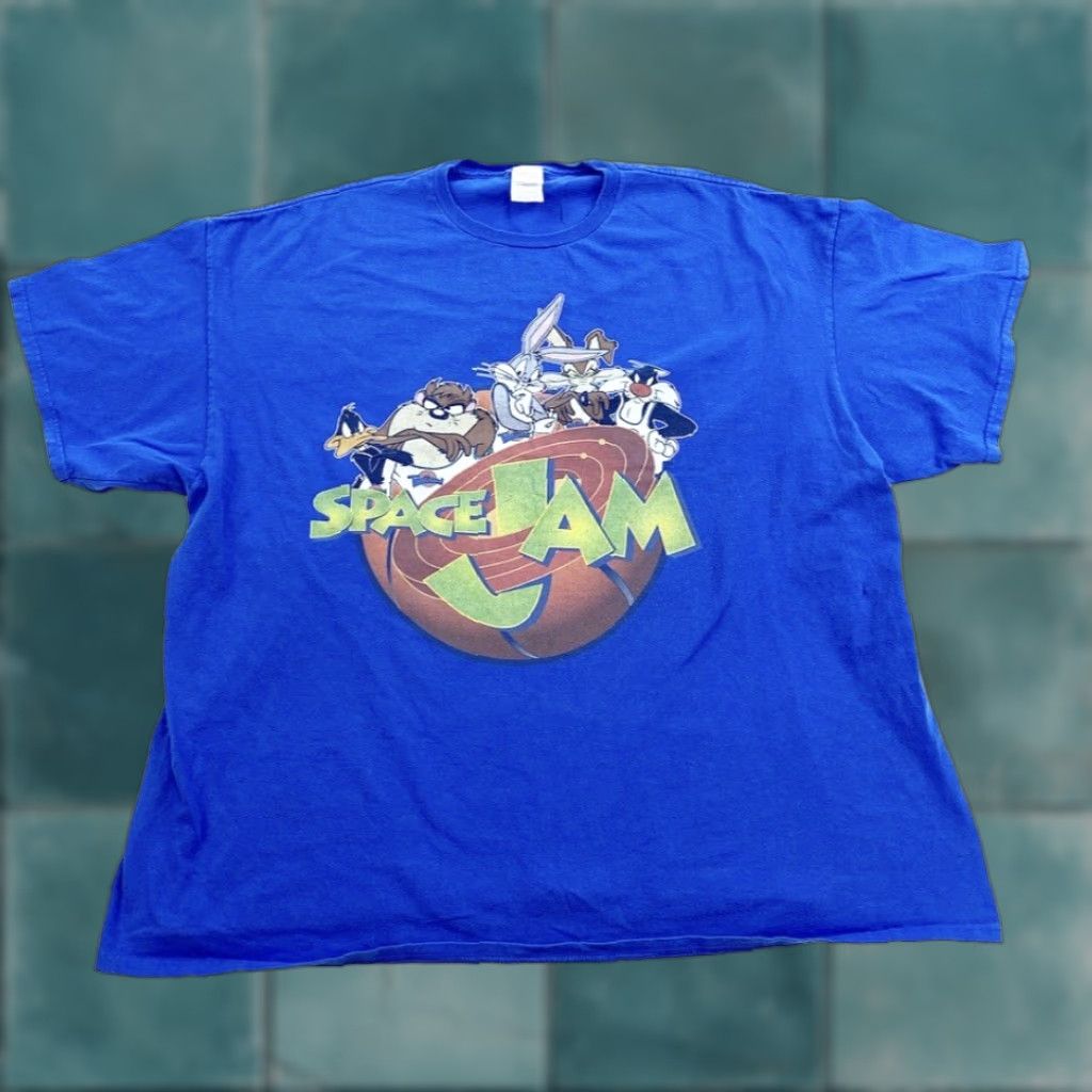 Vintage VINTAGE Space Jam T-Shirt Men’s 3XL Blue Looney Tunes Bugs Bunny Basketball Shirt Mens 3XL Blue Size US XXL / EU 58 / 5 - 1 Thumbnail