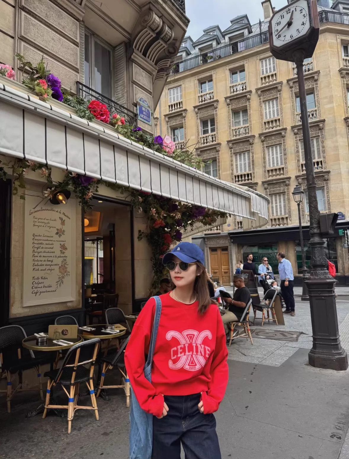 Celine Celine Berry Red Triomphe Big Logo Sweat M Deadstock Size M / US 6-8 / IT 42-44 - 6 Thumbnail