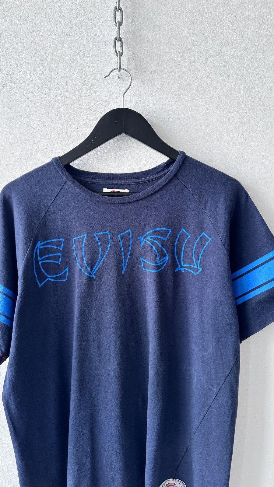 Evisu Vintage Evisu Genes T-Shirt Navy XXL Big Logo Y2K Streetwear Size US XXL / EU 58 / 5 - 5 Thumbnail