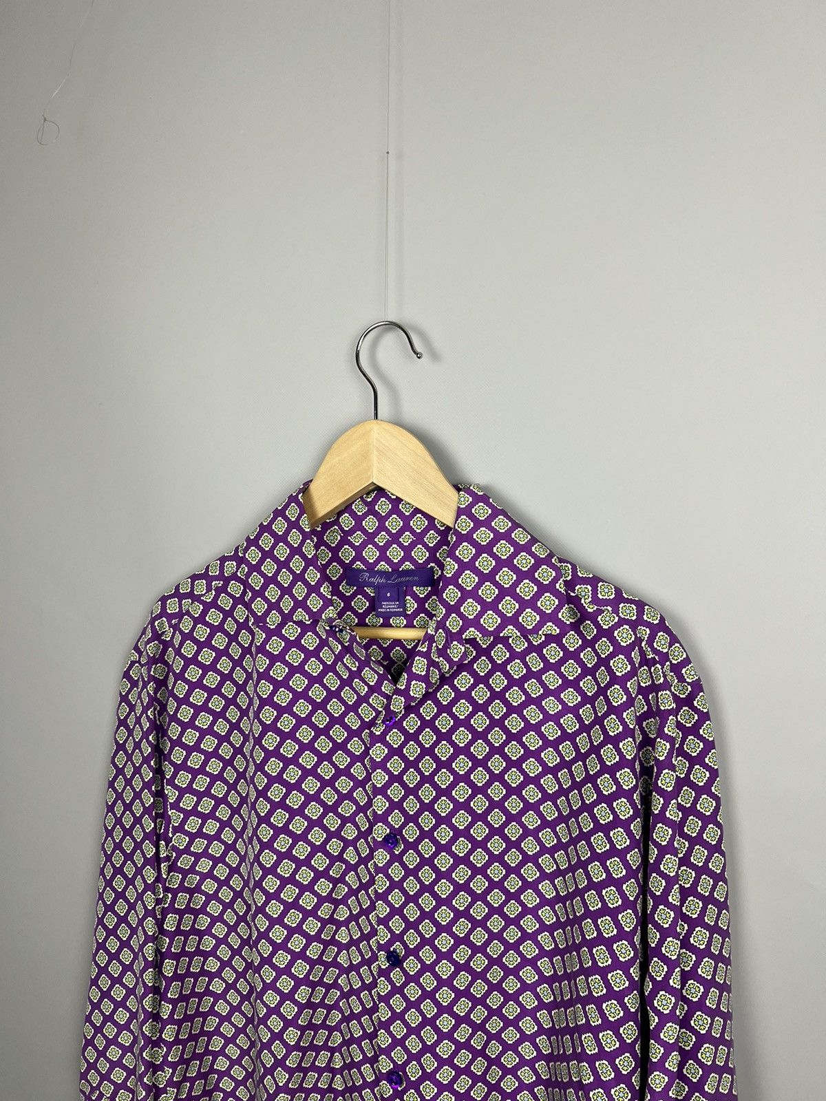 Ralph Lauren Purple Label Ralph Lauren silk Shirt geometric print Rare Size M / US 6-8 / IT 42-44 - 6 Thumbnail