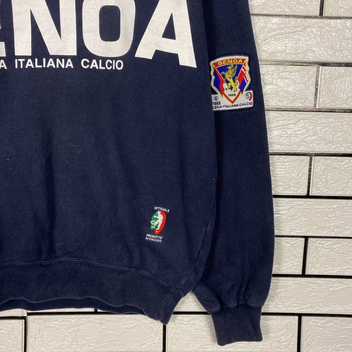 Japanese Brand 📌Vintage Sweatshirt Big Logo Italian Football League Size US L / EU 52-54 / 3 - 6 Thumbnail