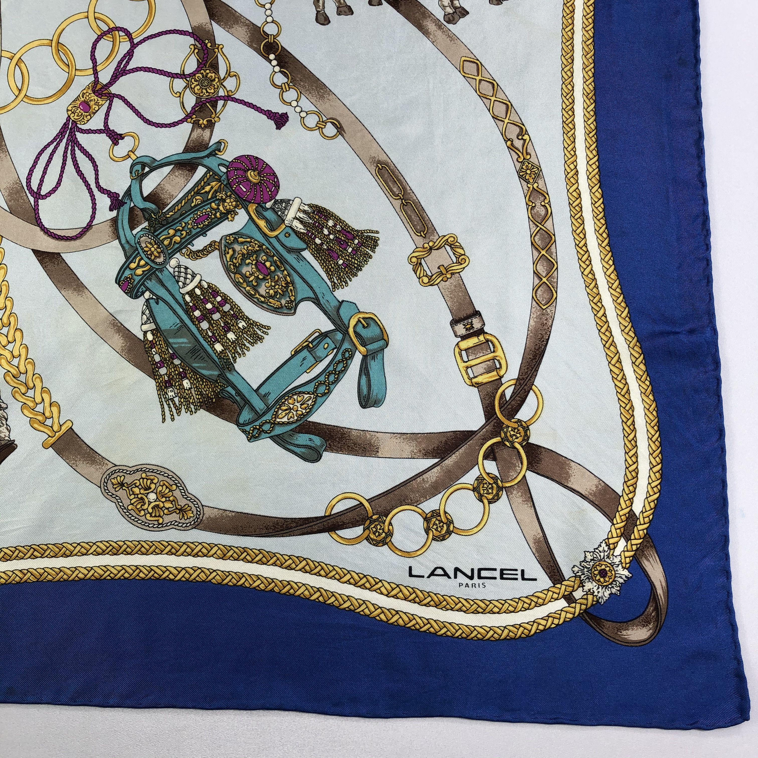 Lancel × Vintage Vintage Lancel Silk Scarf Size ONE SIZE - 4 Thumbnail