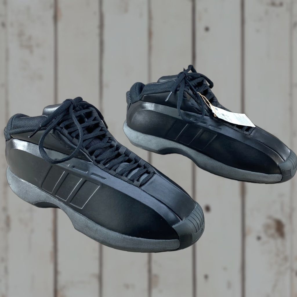 Adidas NEW Adidas Crazy 1 Mens US 12 Triple Black Streetwear Basketball Kobe Vtg Retro Size ONE SIZE - 1 Thumbnail