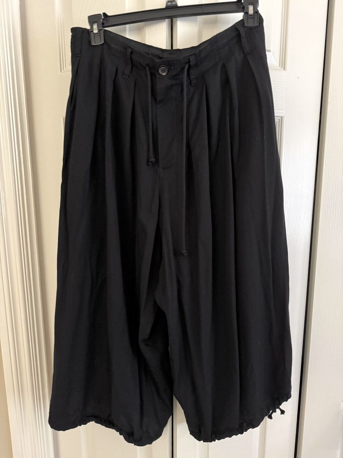 19AW Yohji Black Scandal Pleated Balloon Pants