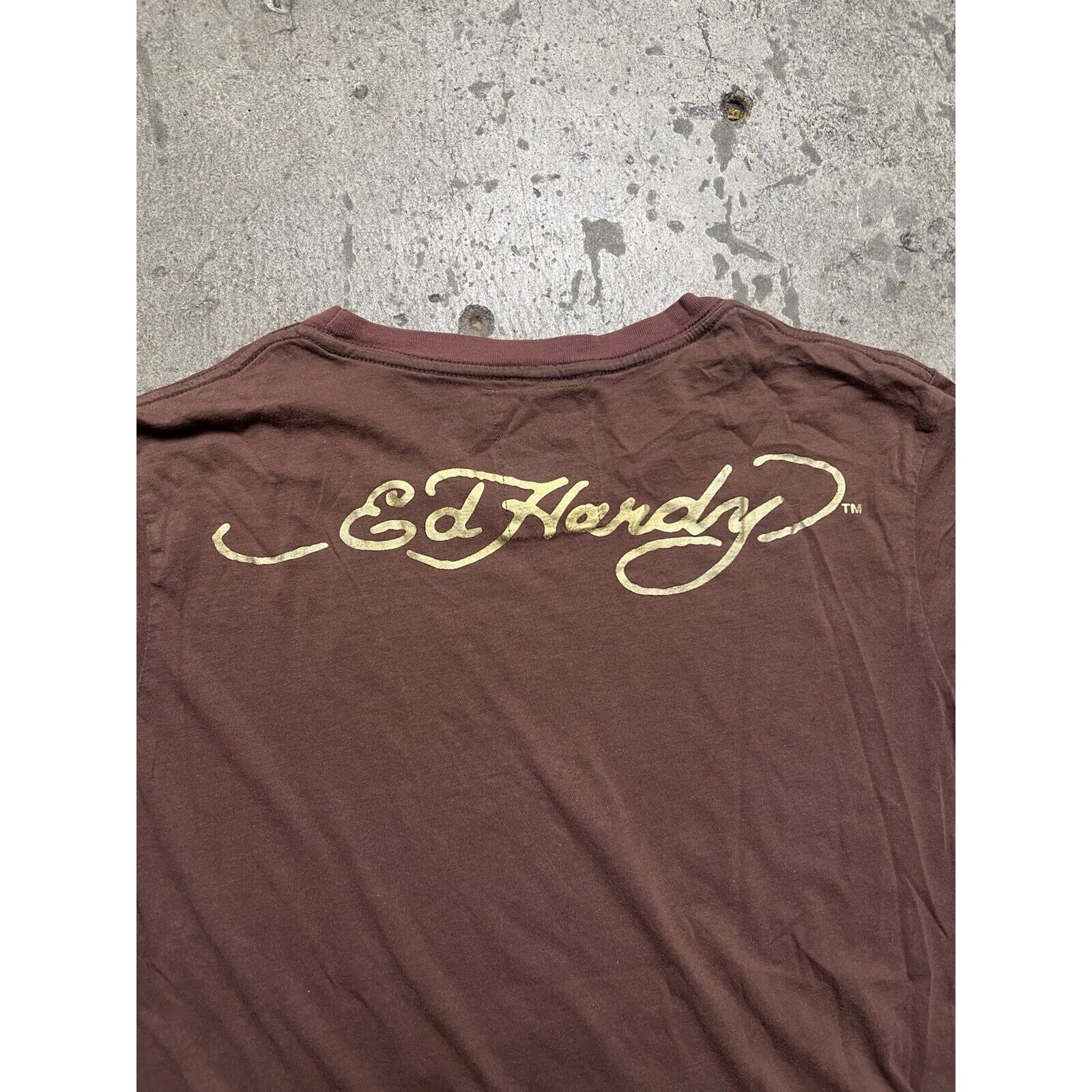 Ed Hardy Vtg Y2K Ed Hardy Christian Audigier T Shirt Sailor Jerry M Size US M / EU 48-50 / 2 - 6 Thumbnail