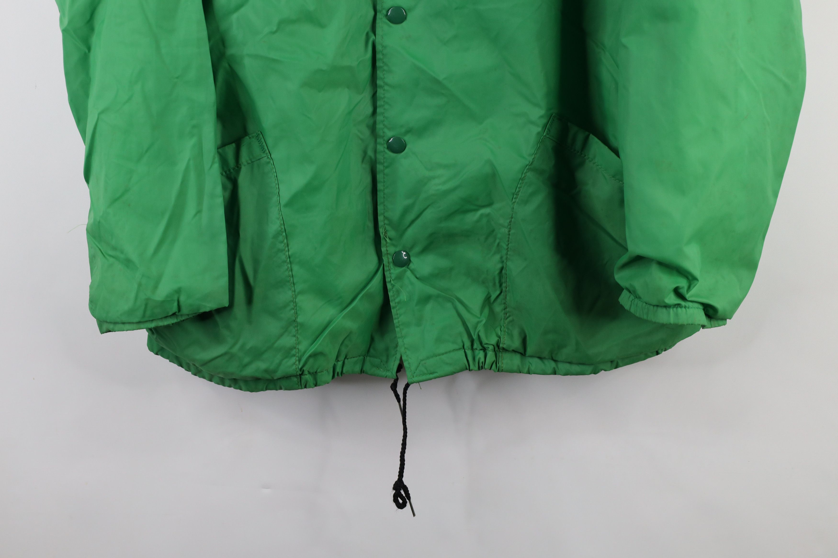 Vintage Vintage 70s Streetwear Lined Coach Coaches Jacket Green USA Size US XL / EU 56 / 4 - 4 Thumbnail