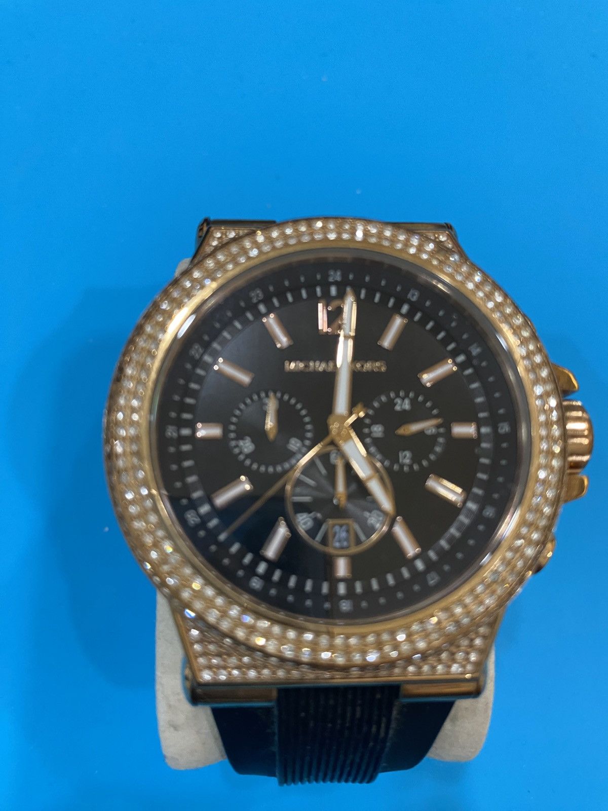 Michael Kors Women's Dylan Chronograph Rubber Black Dial Size ONE SIZE - 4 Thumbnail