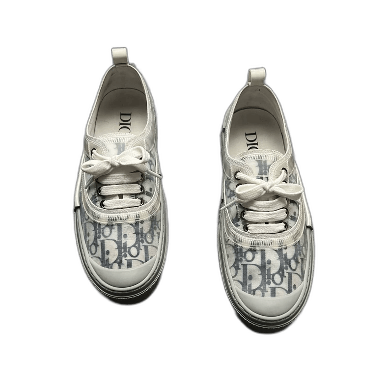 Dior DIOR B23 Gray White Blue Print Sneakers Size US 10 / EU 43 - 1 Thumbnail