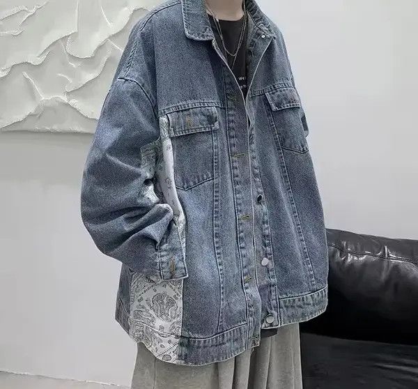 Japanese Brand 💥New Limited Release Side Bandana Denim Jacket Size US L / EU 52-54 / 3 - 5 Thumbnail