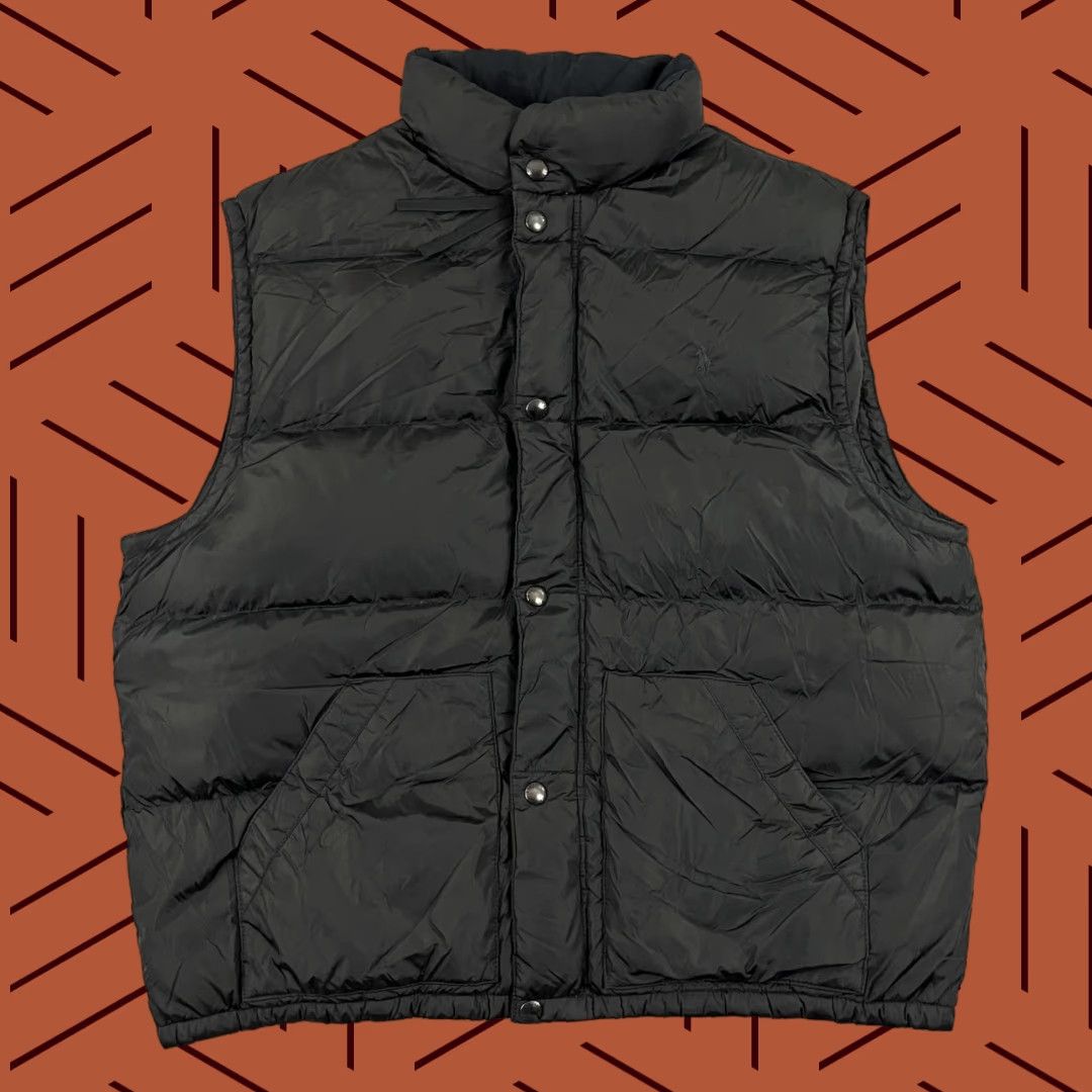 Polo Ralph Lauren Polo Ralph Lauren Down Vest Men 2XL Black Quilted Puffer Zip Snap Regular Fit Mid-Length Outdoor Retro Mens Size US XXL / EU 58 / 5 - 1 Thumbnail