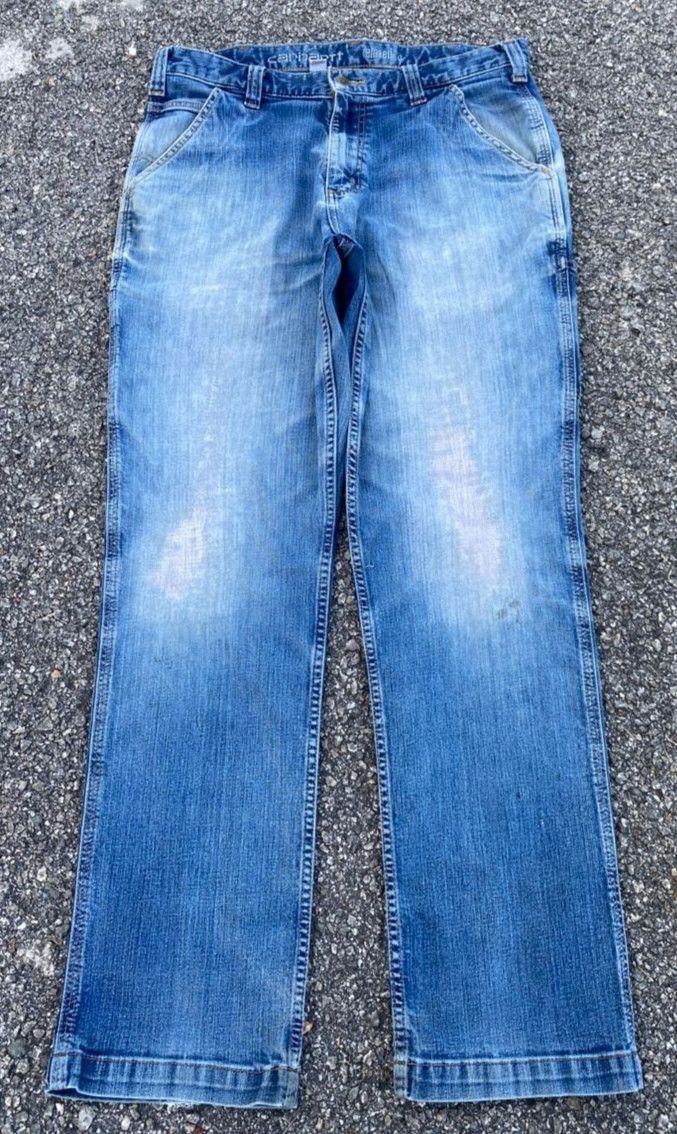 Carhartt Vintage Carhartt Relaxed Fit Carpenter Distressed Denim Size US 34 / EU 50 - 2 Thumbnail