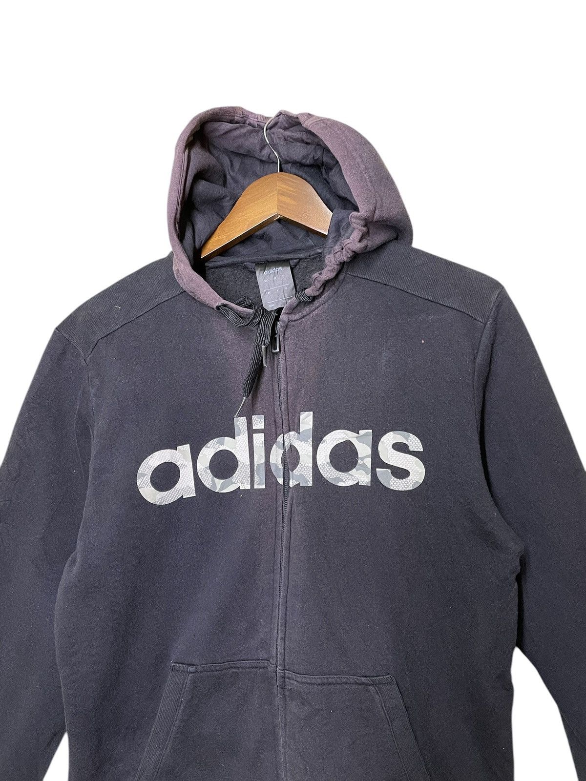 Adidas Adidas hoodie big logo printed sweatshirt Size US S / EU 44-46 / 1 - 4 Thumbnail