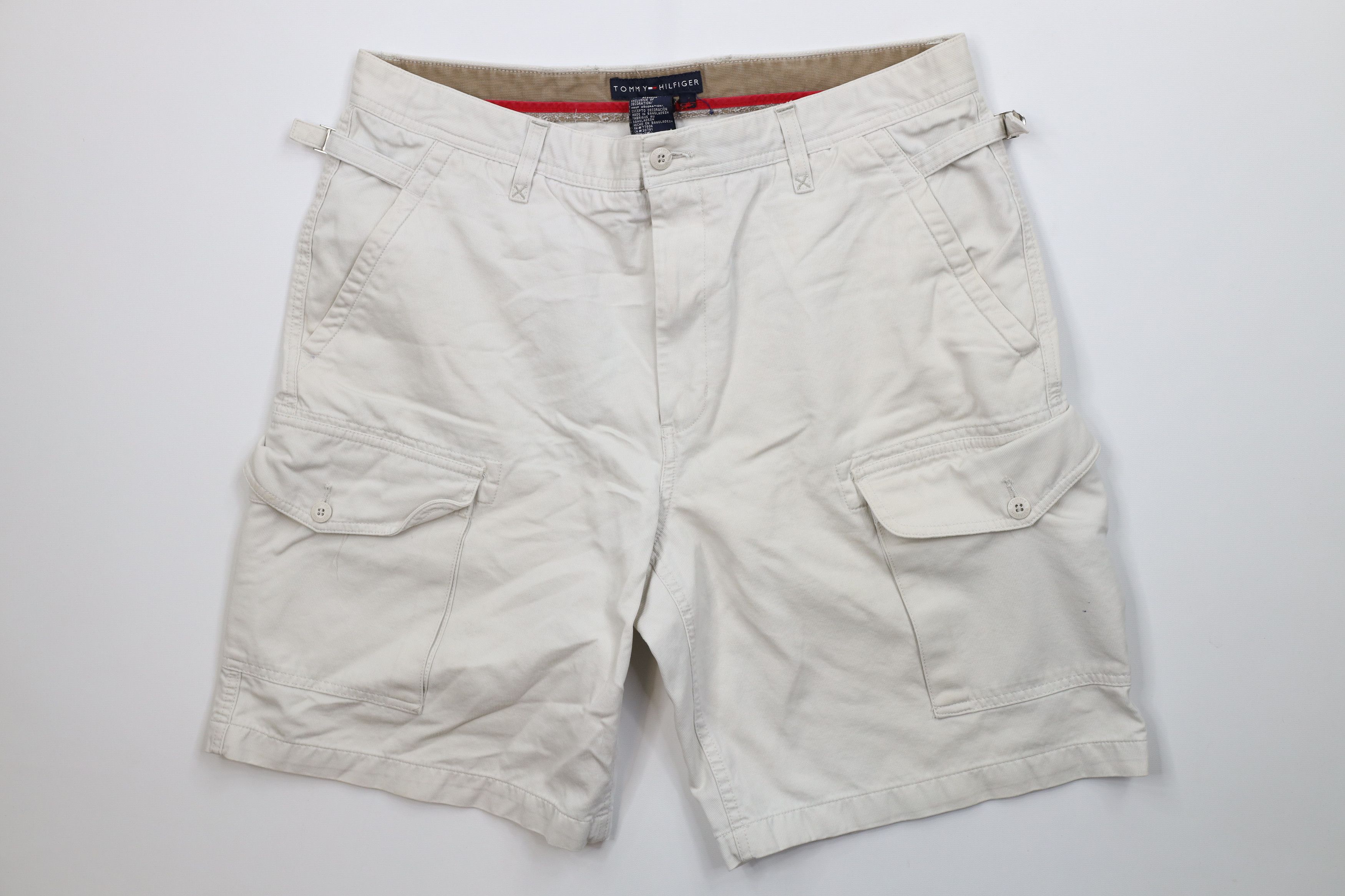 Tommy Hilfiger Vintage Y2K 2004 Tommy Hilfiger Ribbed Surplus Cargo Shorts Size US 34 / EU 50 - 1 Thumbnail
