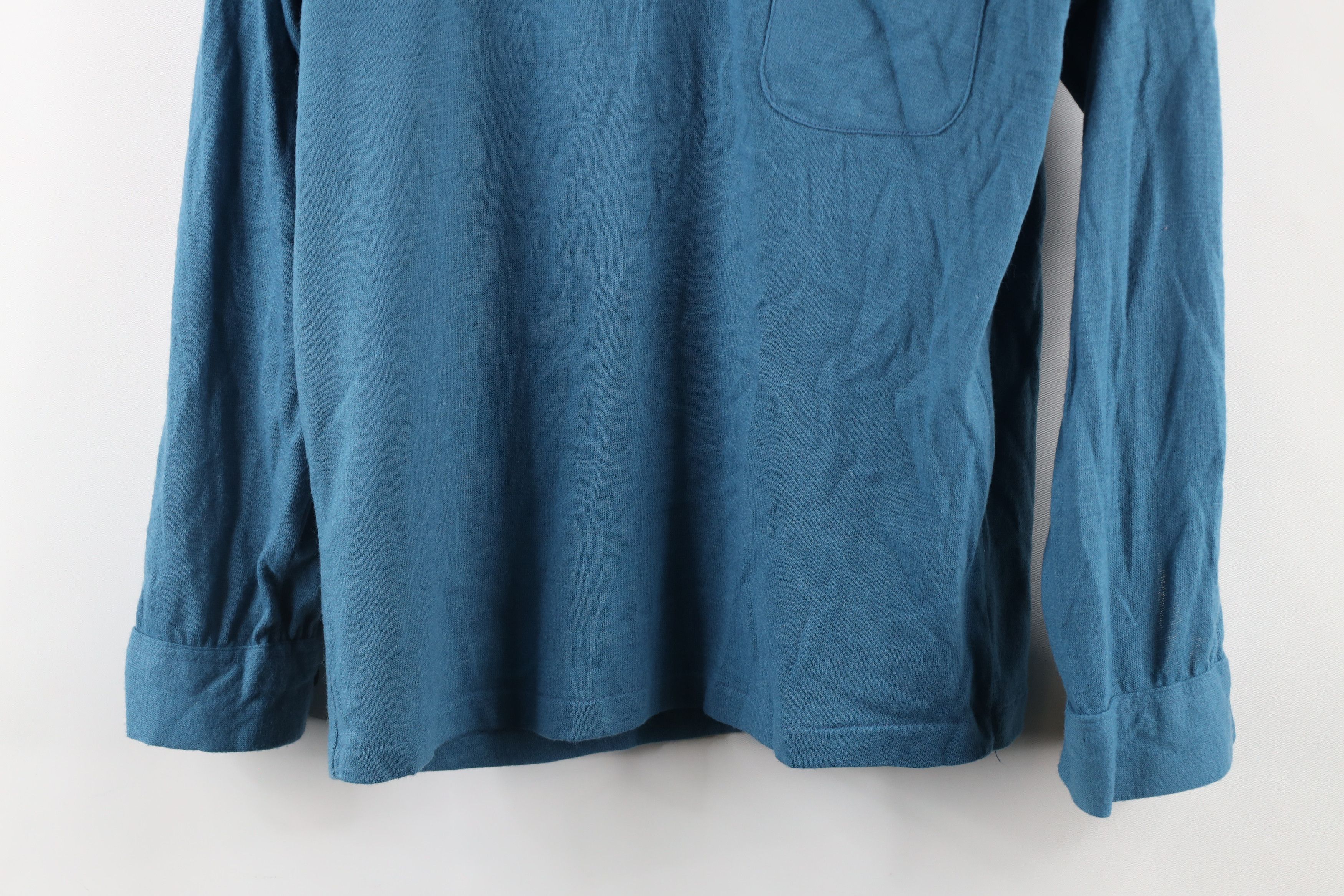 Vintage Vintage 60s 70s Streetwear Knit Long Sleeve Polo Blue USA Size US M / EU 48-50 / 2 - 3 Thumbnail