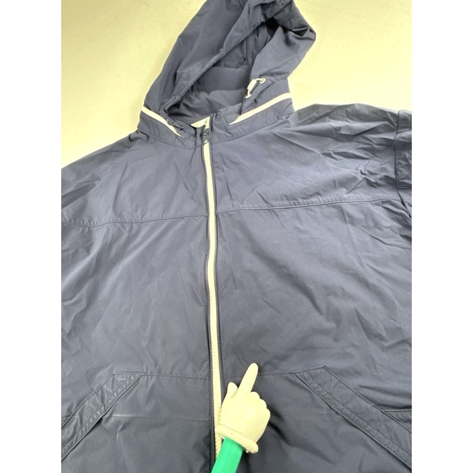 Peter Millar Peter Millar Windbreaker Jacket Men's XL Blue Hooded Zip Long Sleeve Casual Outdoor Fall Winter Golf Hiking Walking Regular Full Zip Size US XL / EU 56 / 4 - 2 Thumbnail