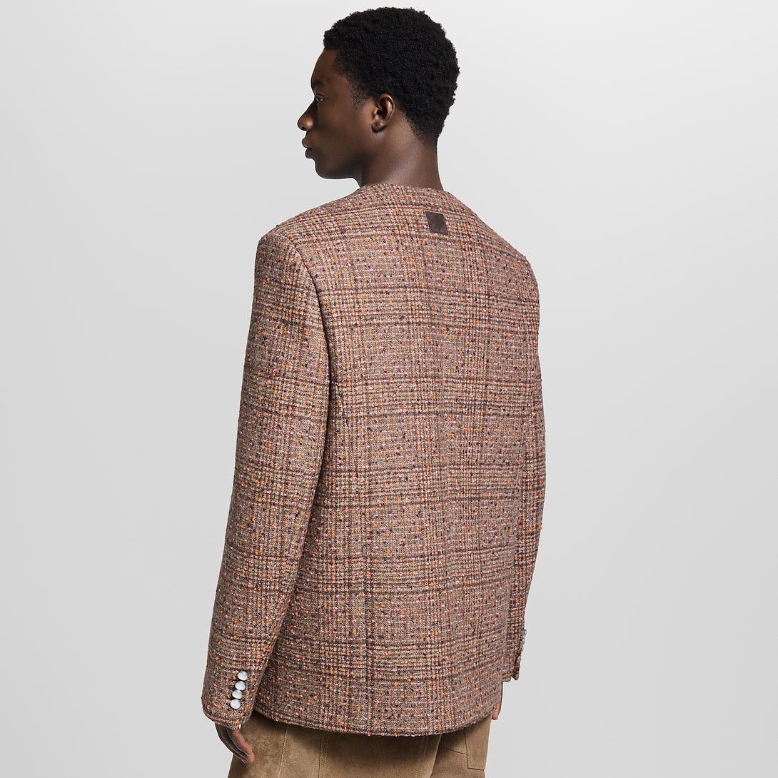 Louis Vuitton Collarless Tweed Jacket Size US XXS / EU 40 - 3 Thumbnail
