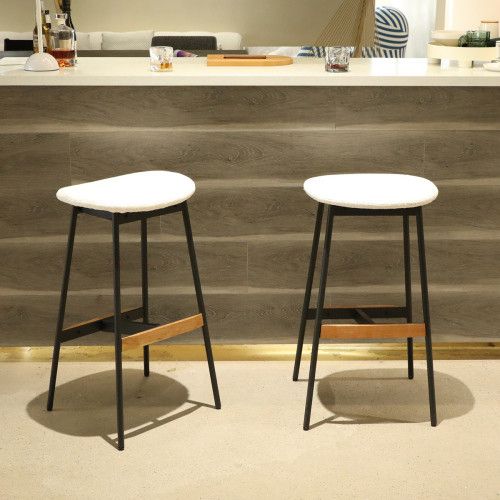 Designer × Homemade Modern Set of 2 Bar Stools Comfortable & Stylish Counter Hei Size US L / EU 52-54 / 3 - 2 Thumbnail
