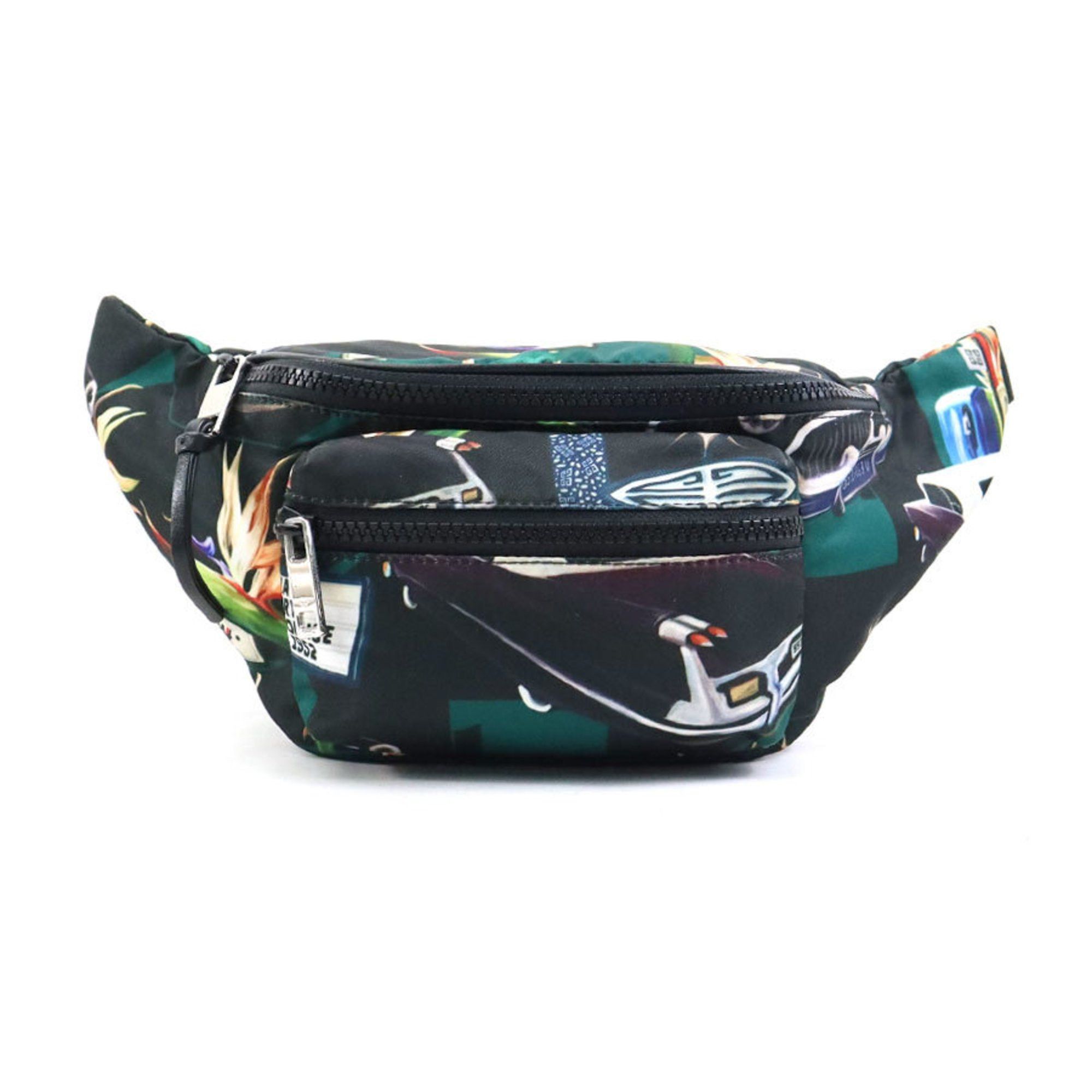 GIVENCHY Waist Bag Nylon Black x Multicolor Men's Women's r10458g