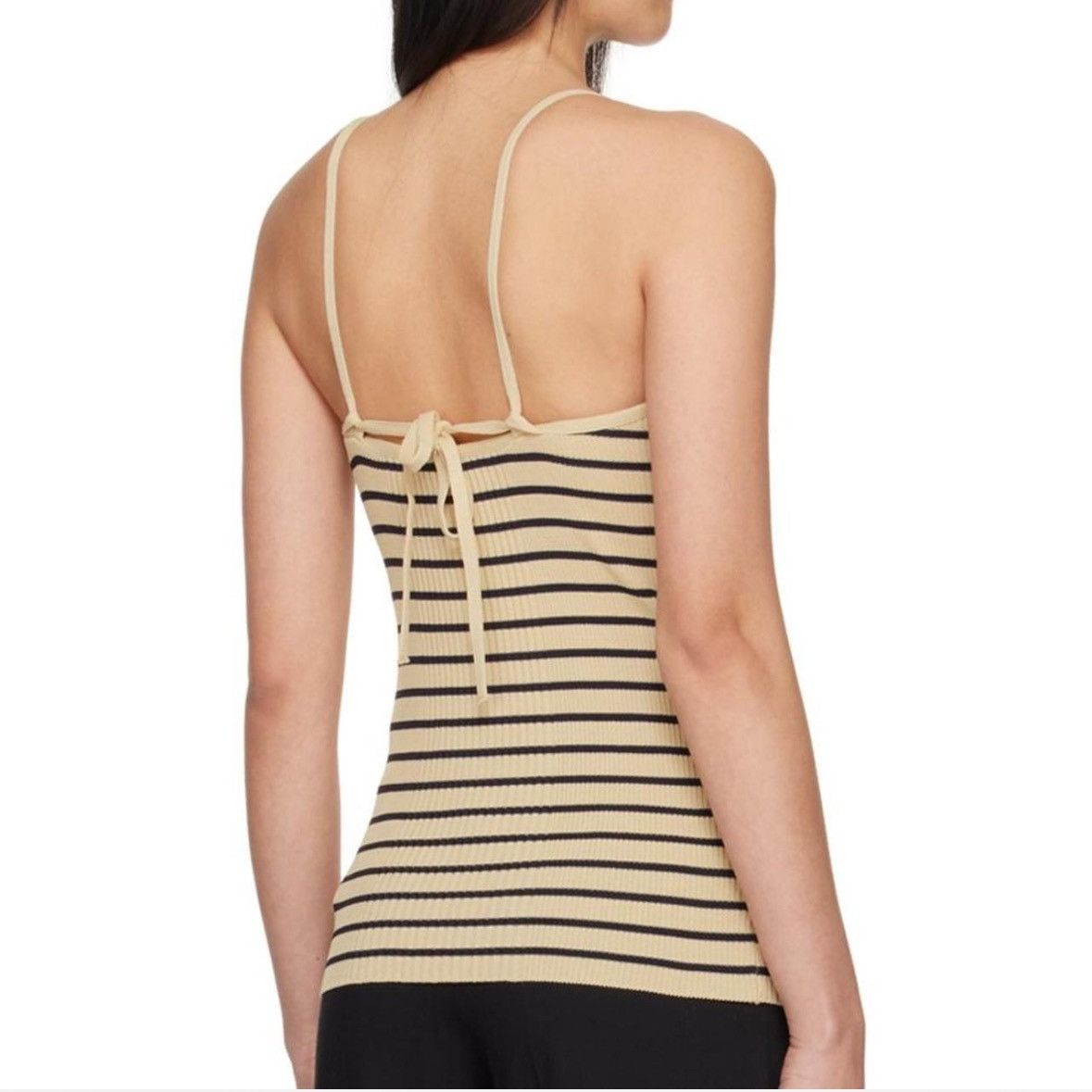 LOW CLASSIC LOW CLASSIC : Beige Striped Adjustable Camisol Size S / US 4 / IT 40 - 3 Thumbnail