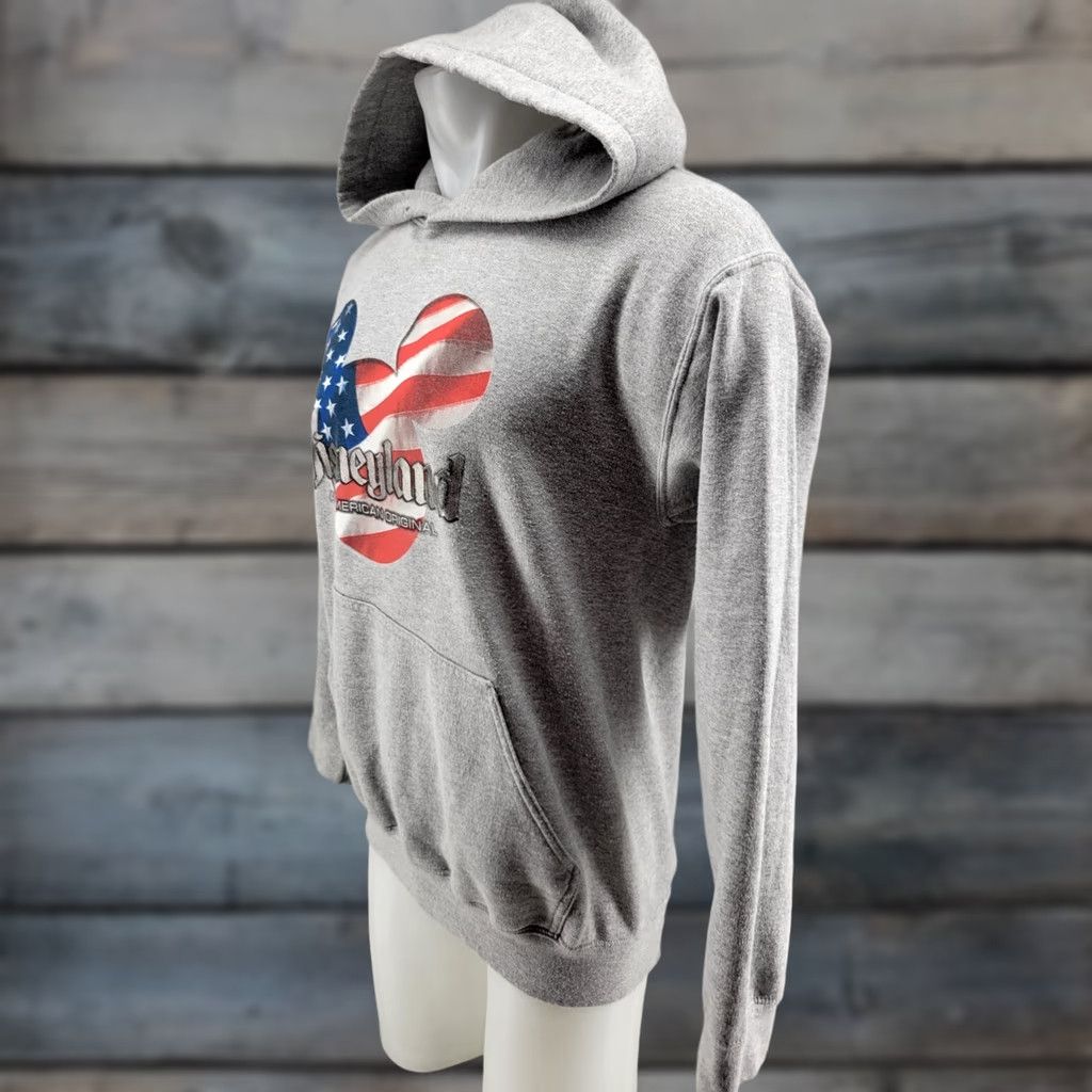Disney Disneyland Resort Mickey Mouse Hoodie Sweatshirt Gray Men’s Large Size Cotton Blend Crew Neck Fleece Logo Disney Theme Unisex Adults Size US L / EU 52-54 / 3 - 1 Thumbnail