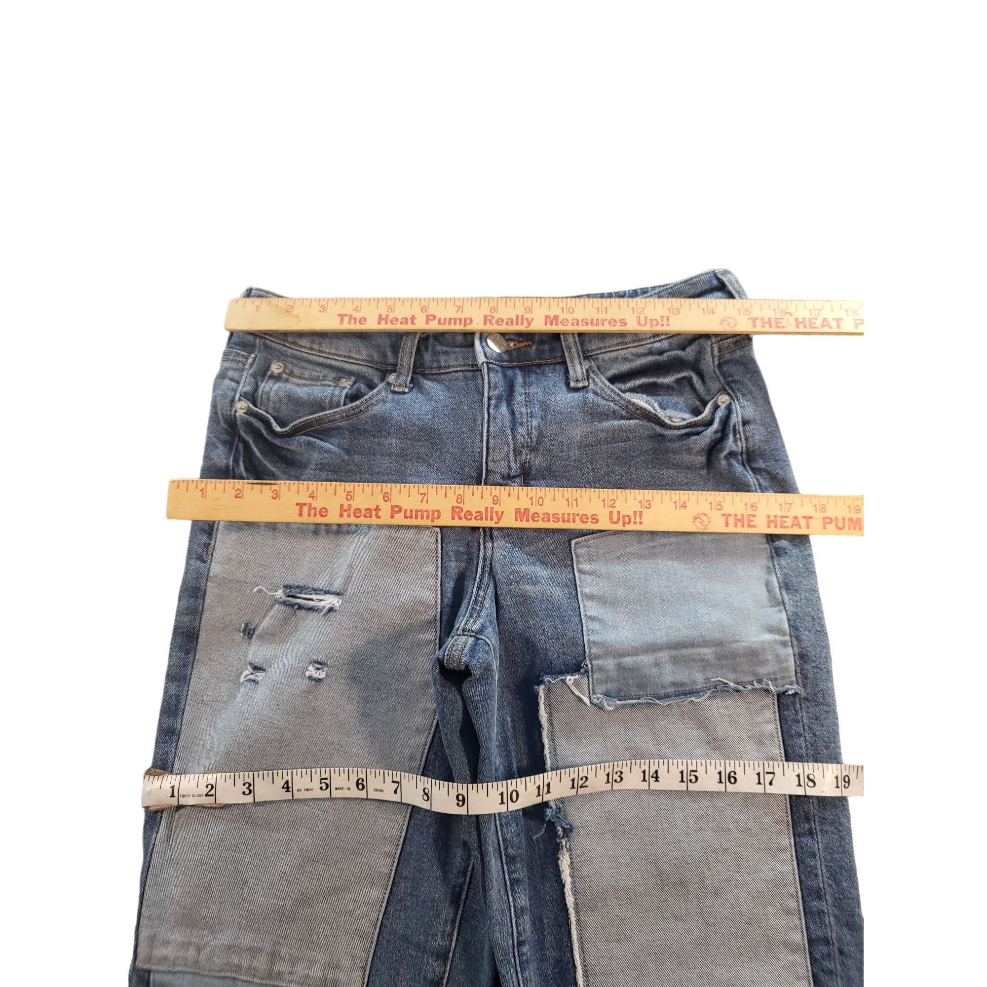 Other Wonderly Slim Boyfriend Patchwork Jeans Women Sz 6 Blue Deni Size 28" / US 6 / IT 42 - 3 Thumbnail