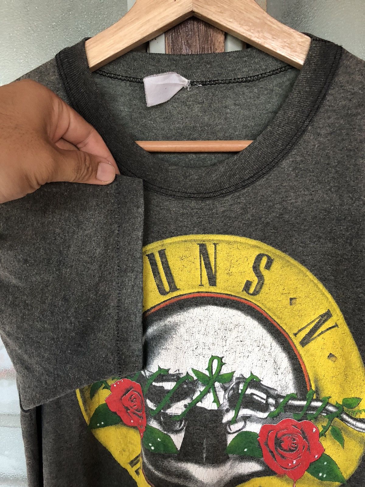 Band Tees × Guns N' Roses × Vintage Vintage 80’s Gun’s and Roses Was Here Faded Shirt Tee Rare Size US M / EU 48-50 / 2 - 5 Thumbnail