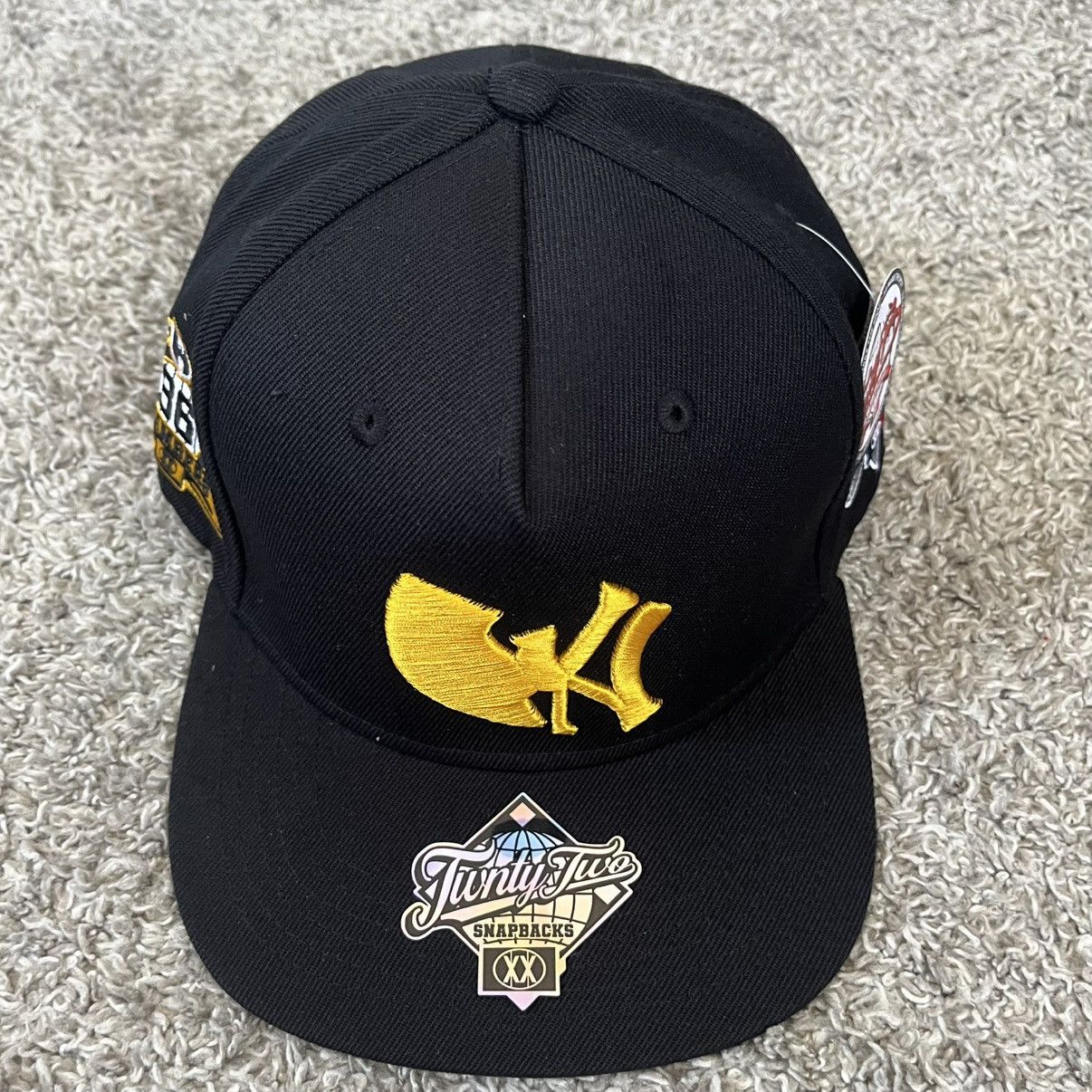 Wu-Tang Clan Wu-Tang NY Yankees Hat Black Yellow WuTang Twnty Two Rza Size ONE SIZE - 10 Thumbnail
