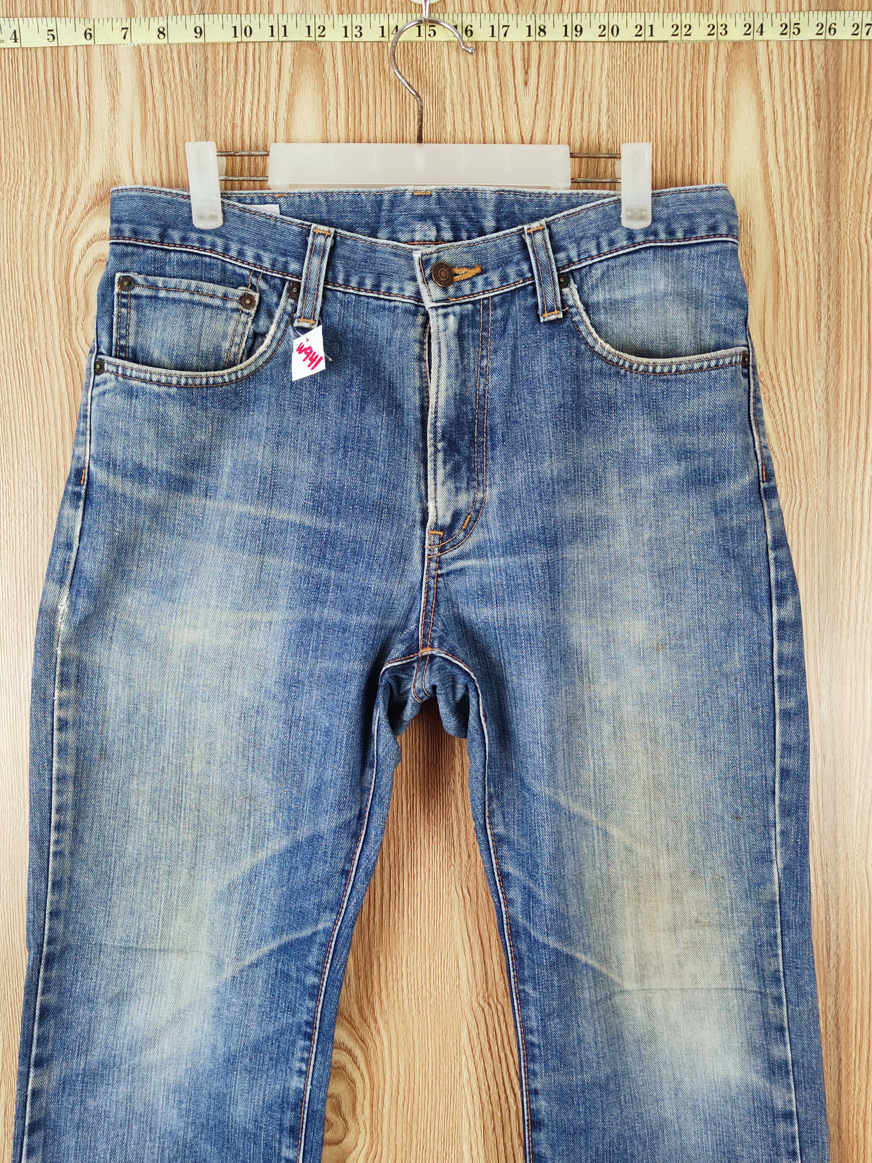 Edwin Edwin Blue Distressed Ripped Jeans #W941 Size US 33 - 2 Thumbnail