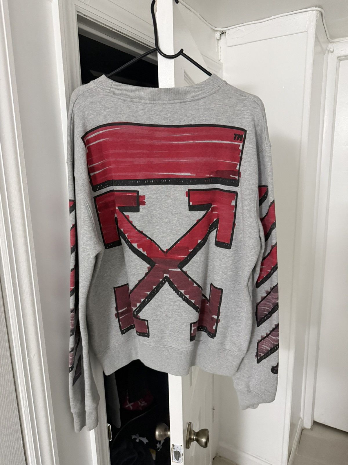 Off-White Marker Arrows Crewneck 'Grey'