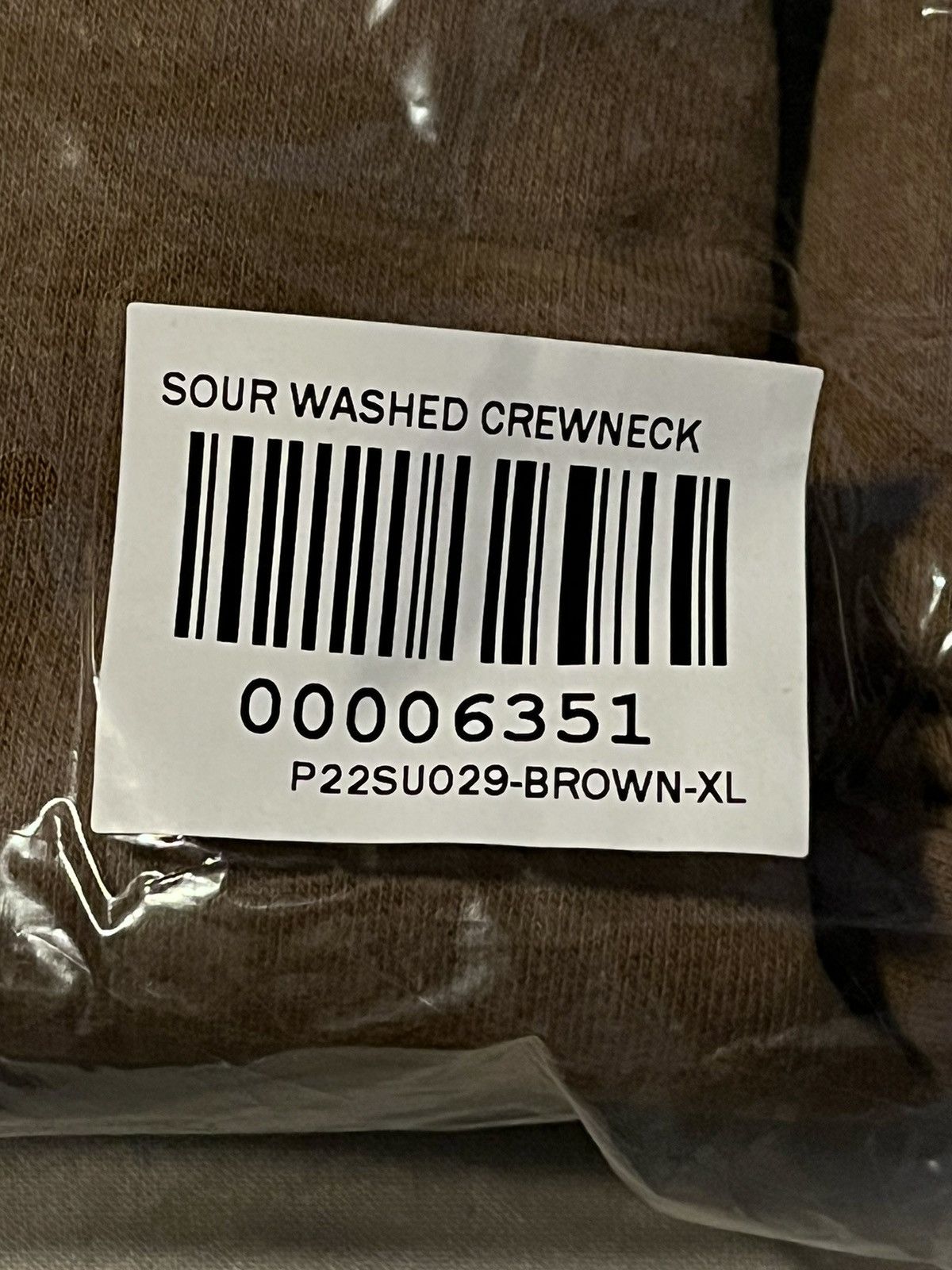 Pleasures Pleasures Men’s Sour Washed Crewneck Brown Brand New DS Size US XL / EU 56 / 4 - 5 Thumbnail