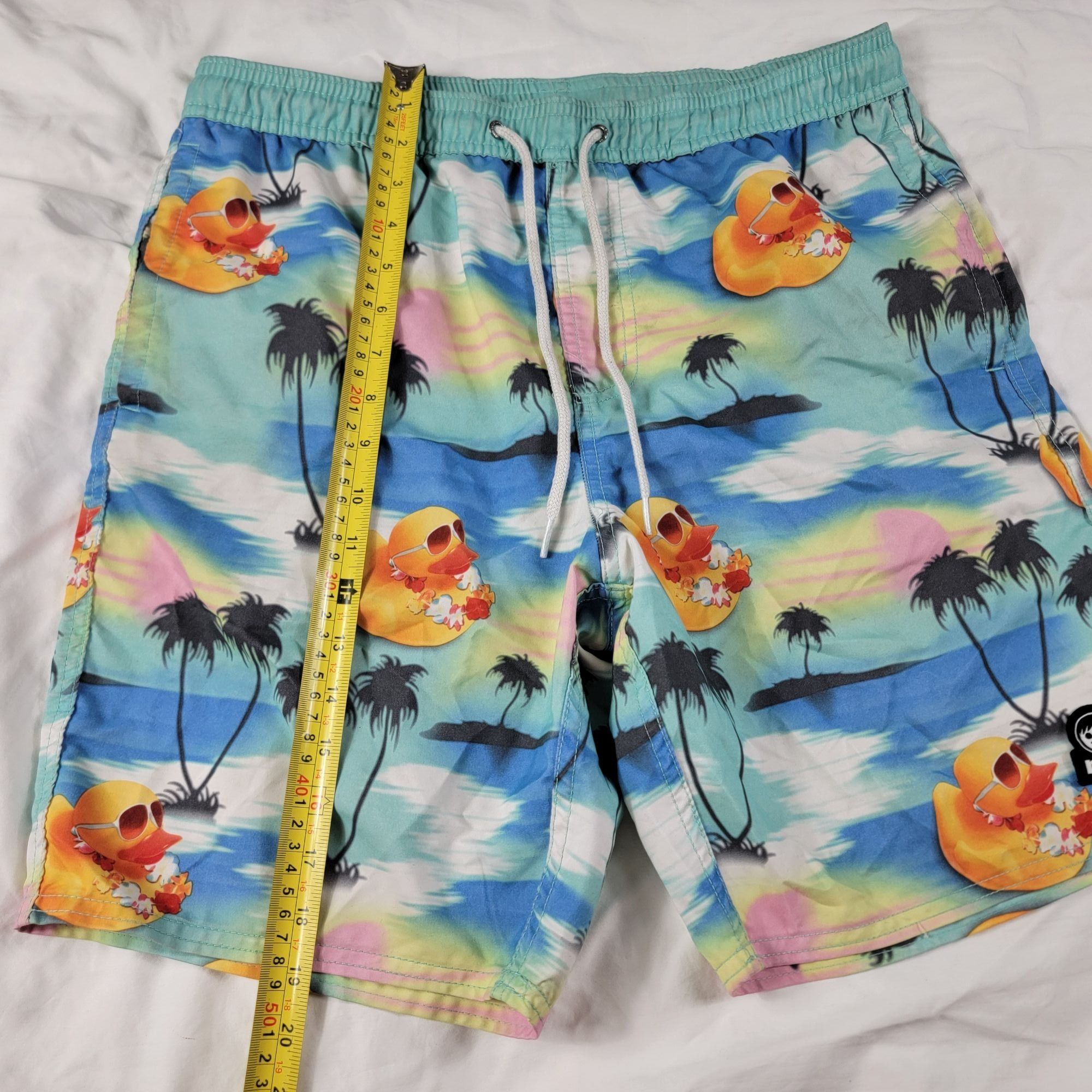 NEFF Neff Mens Medium Swim Trunks With Rubber Duckie Palm Trees S Size US 38 / EU 54 - 9 Thumbnail