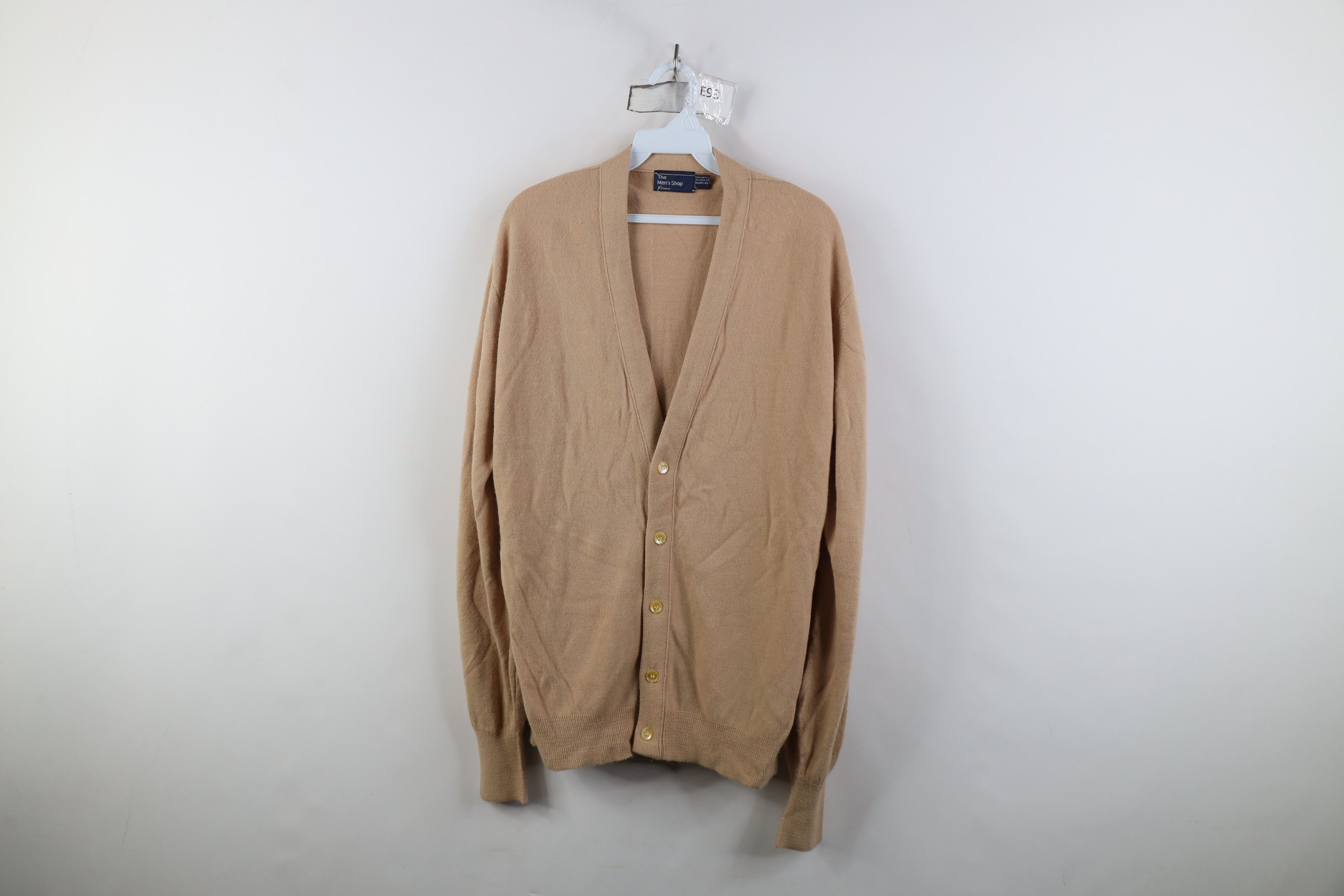 Vintage Vintage 70s Streetwear Soft Knit Cardigan Sweater Khaki USA Size US L / EU 52-54 / 3 - 1 Thumbnail