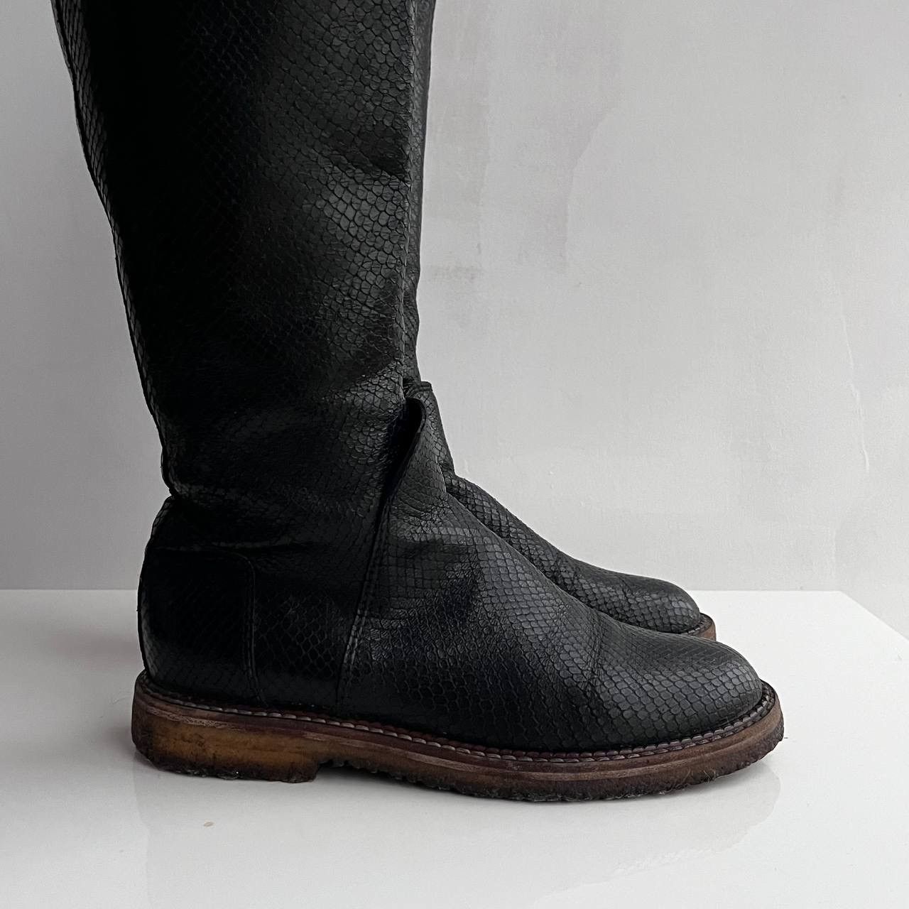 Designer × Maison Margiela Maison Margiela 22 Leather High Boots Size US 7.5 / IT 37.5 - 4 Thumbnail