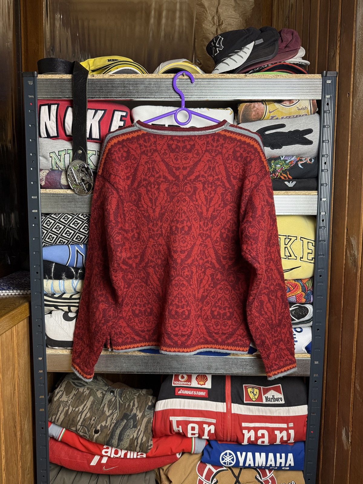 Aran Isles Knitwear Oleana Abstract Nordic Knitted Wool Sweater Size M / US 6-8 / IT 42-44 - 2 Thumbnail